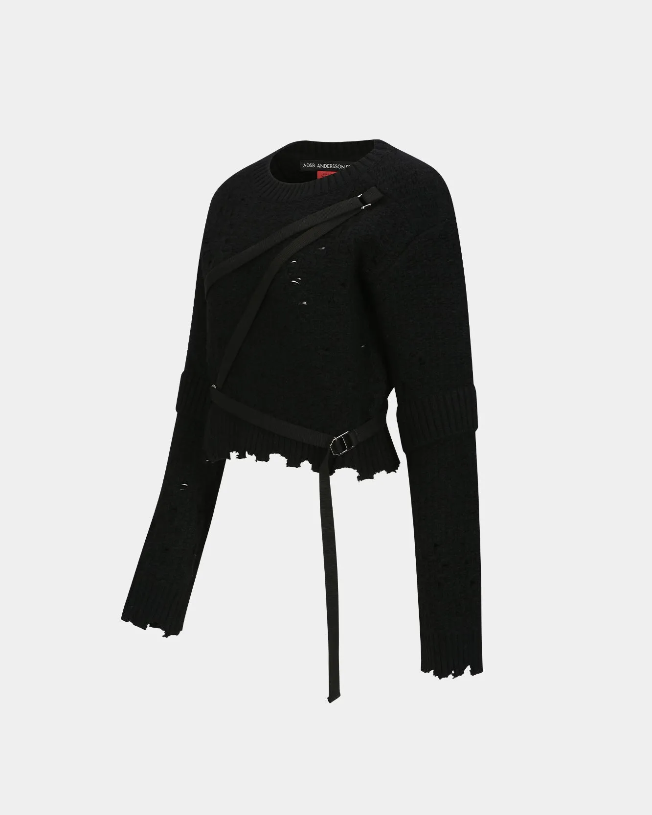 NORA STRAP KNIT PULLOVER atb1196w(BLACK) sold by Andersson Bell product image thumbnail 3