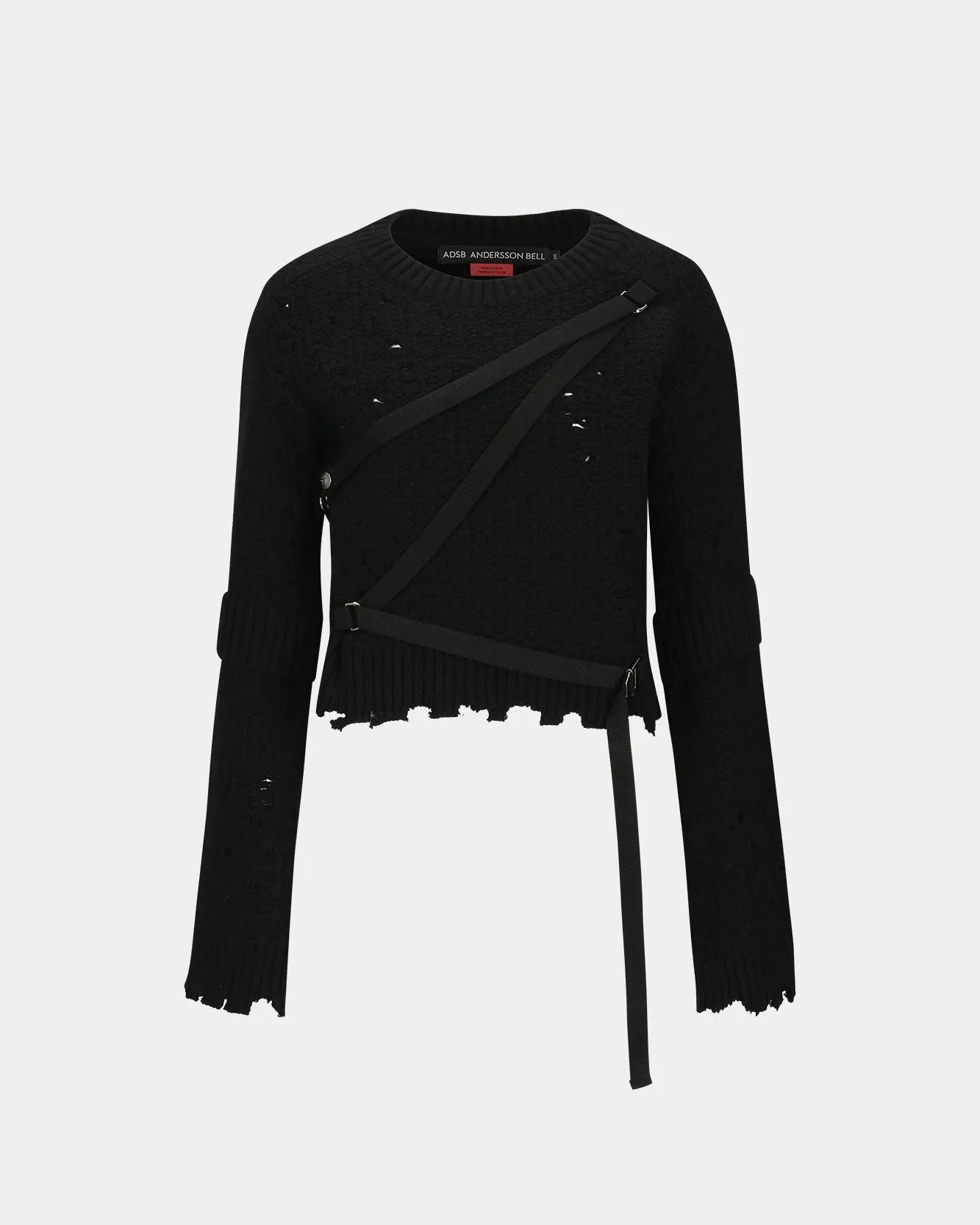 NORA STRAP KNIT PULLOVER atb1196w(BLACK) sold by Andersson Bell product image thumbnail 2