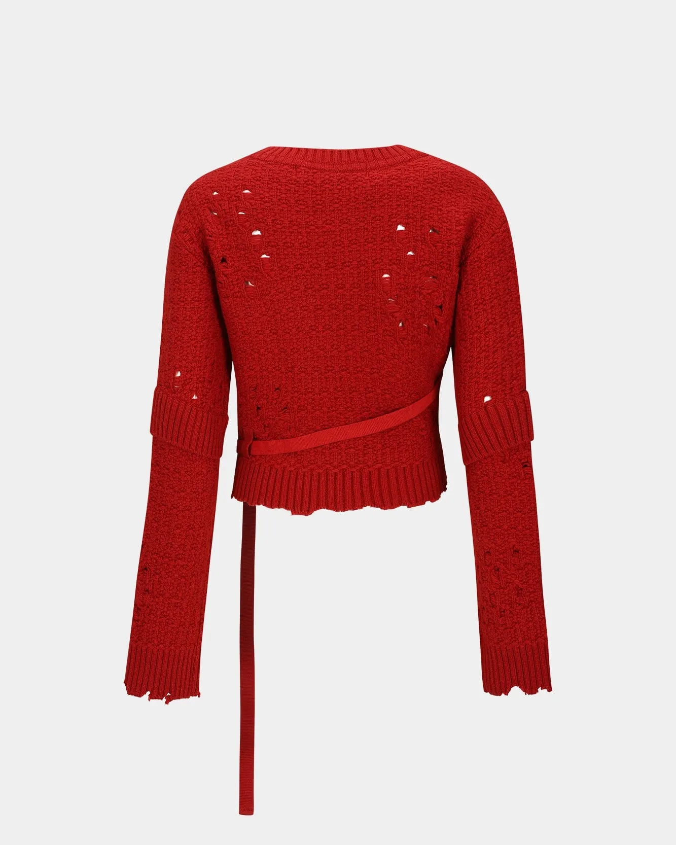 NORA STRAP KNIT PULLOVER atb1196w(SCARLET) sold by Andersson Bell product image thumbnail 4