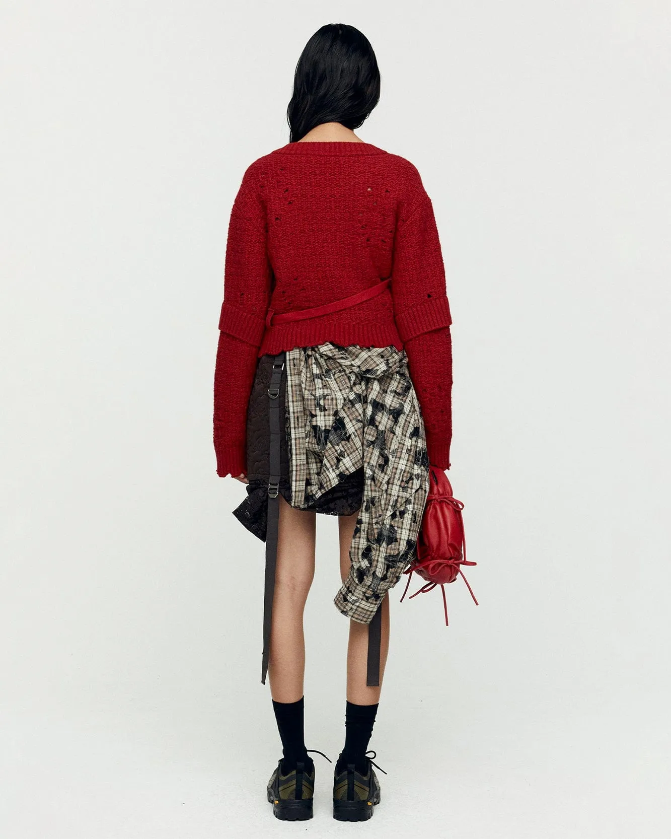 NORA STRAP KNIT PULLOVER atb1196w(SCARLET) sold by Andersson Bell product image thumbnail 5