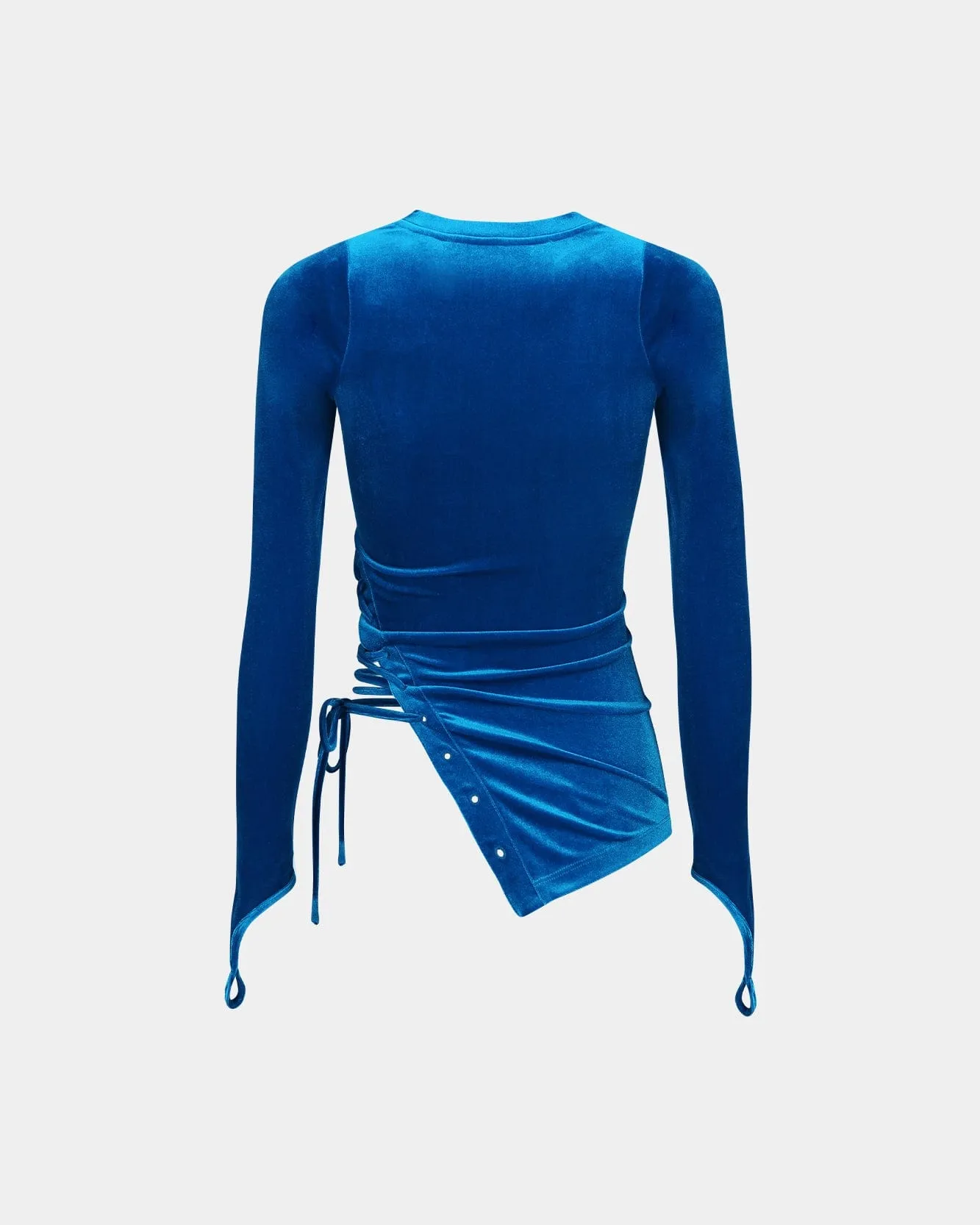 VELVET CUT-OUT TOP atb1181w(BLUE) sold by Andersson Bell product image thumbnail 4