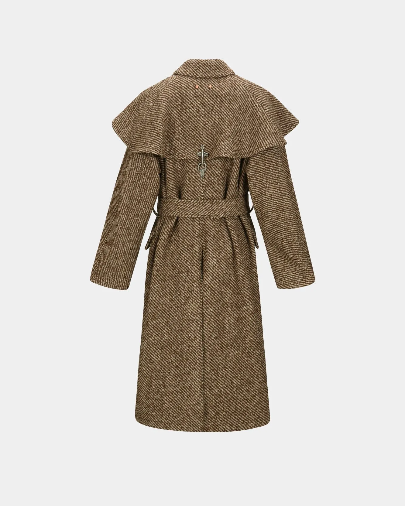 SCARF DOUBLE-LAYERED COAT awa661w(BROWN) sold by Andersson Bell product image thumbnail 4