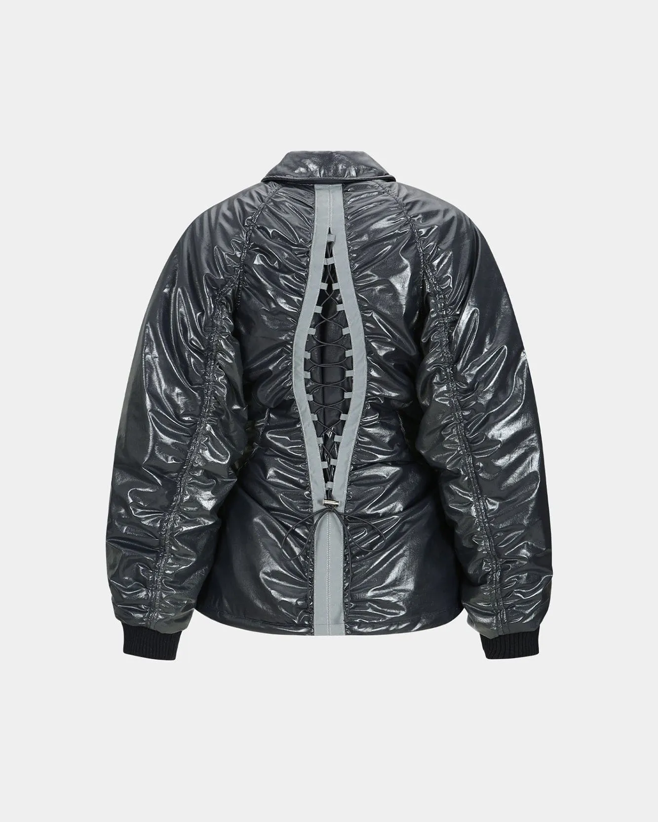 LUNA BACK-CORSET BOMBER JACKET awa655w(NAVY) sold by Andersson Bell product image thumbnail 4