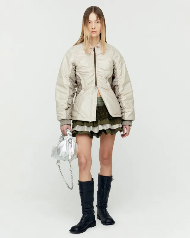 LUNA BACK-CORSET BOMBER JACKET awa654w(IVORY) sold by Andersson Bell