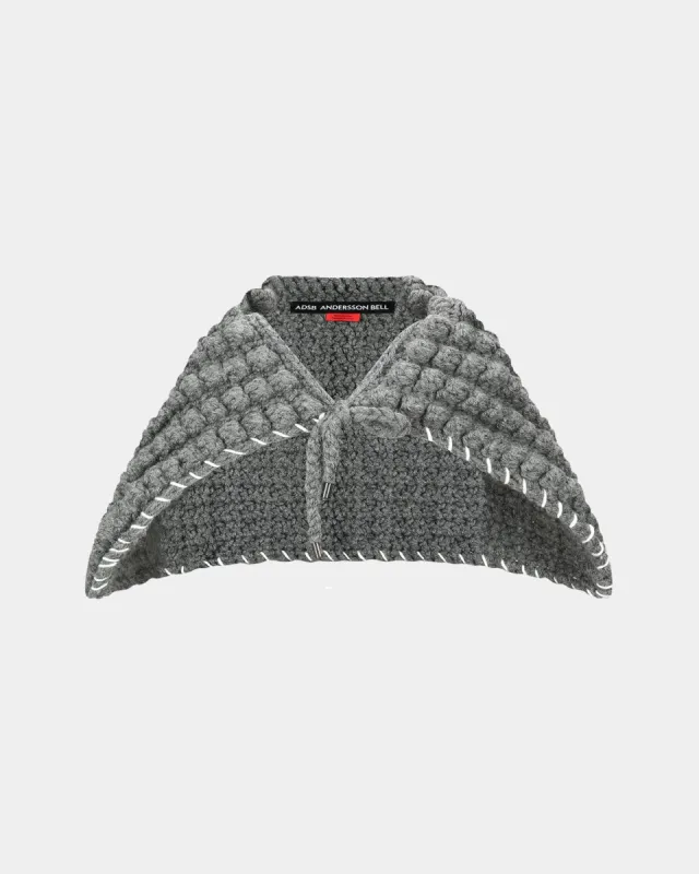 CHUNKY WOOL-BLEND HAND KNITTED SCARF aaa428u(GREY) sold by Andersson Bell