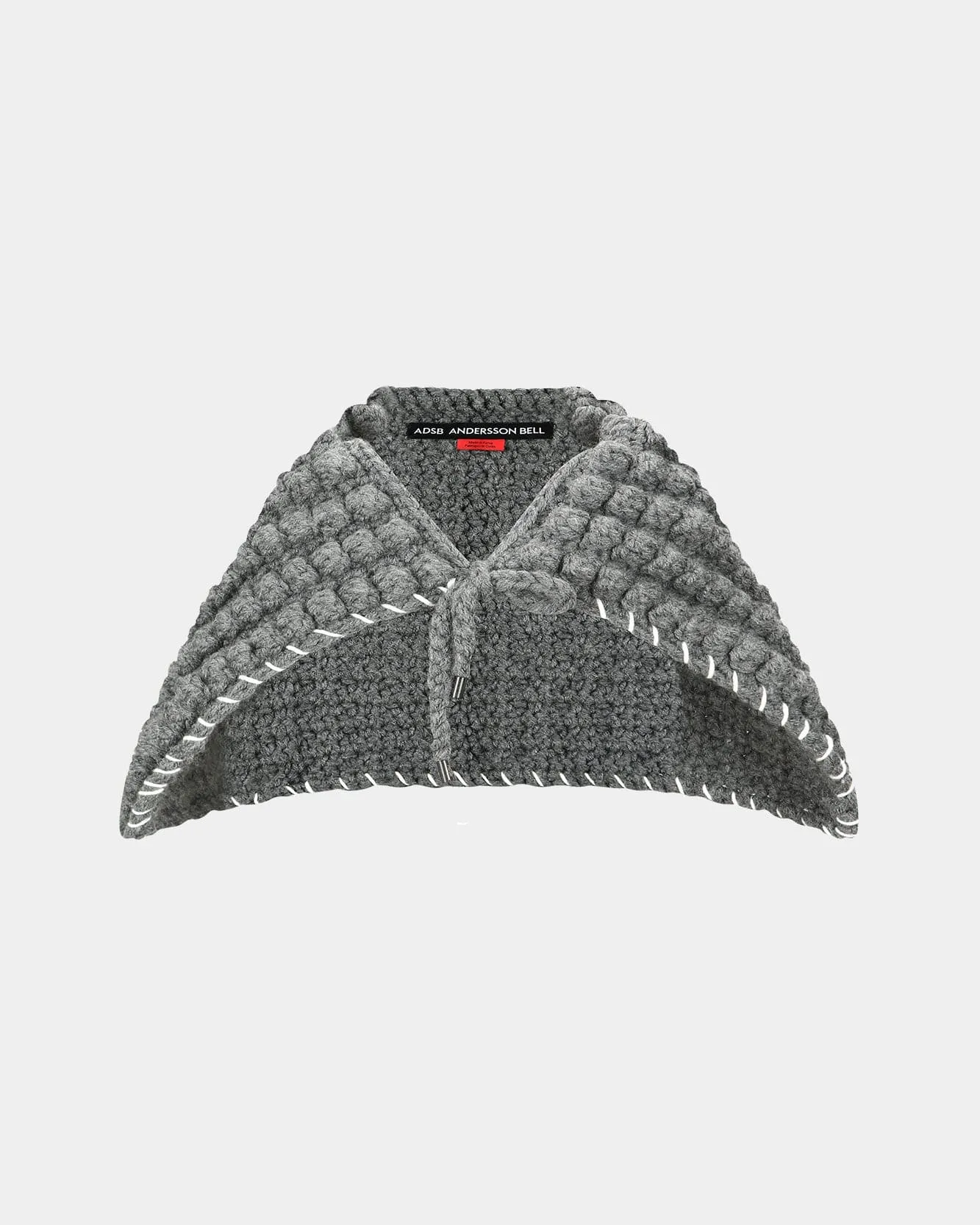 CHUNKY WOOL-BLEND HAND KNITTED SCARF aaa428u(GREY) sold by Andersson Bell