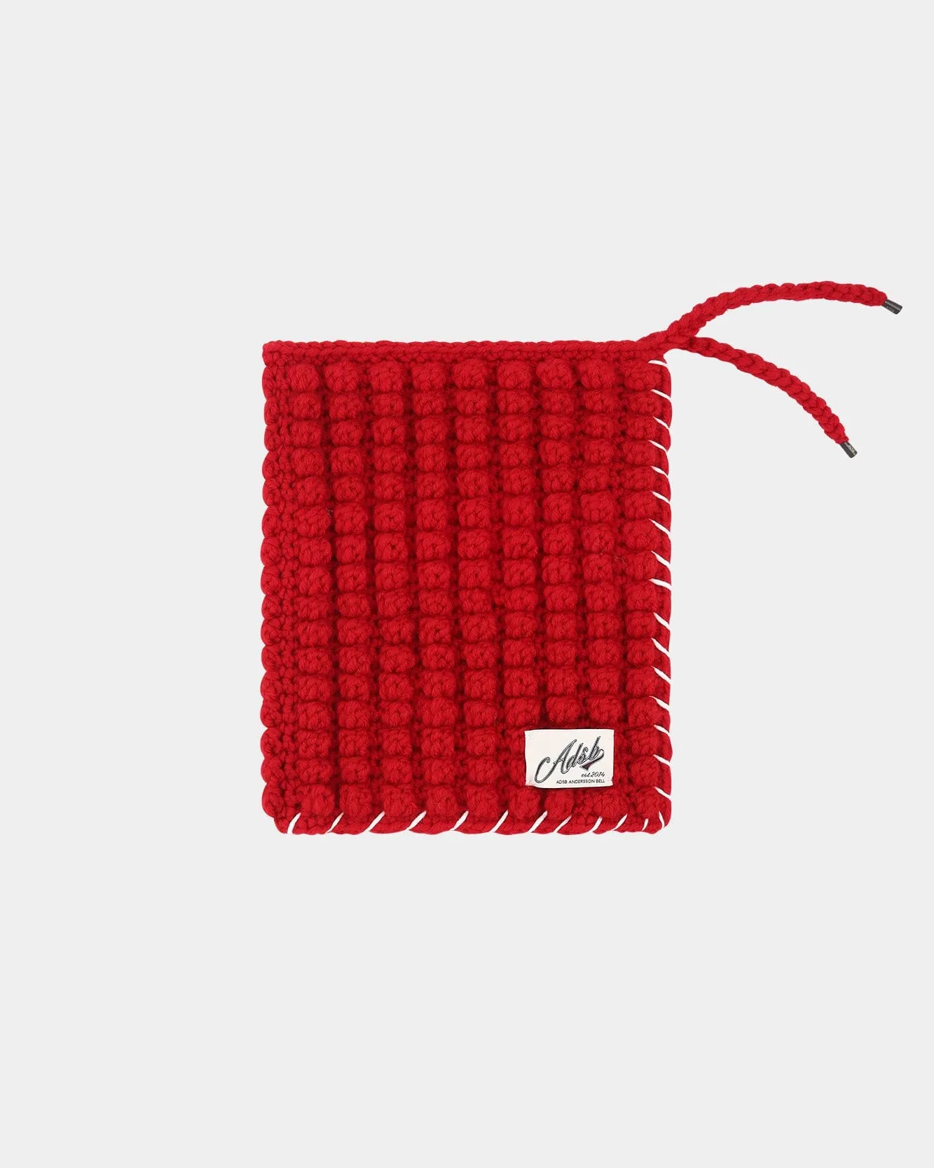 CHUNKY WOOL-BLEND HAND KNITTED SCARF aaa428u(RED) sold by Andersson Bell product image thumbnail 3