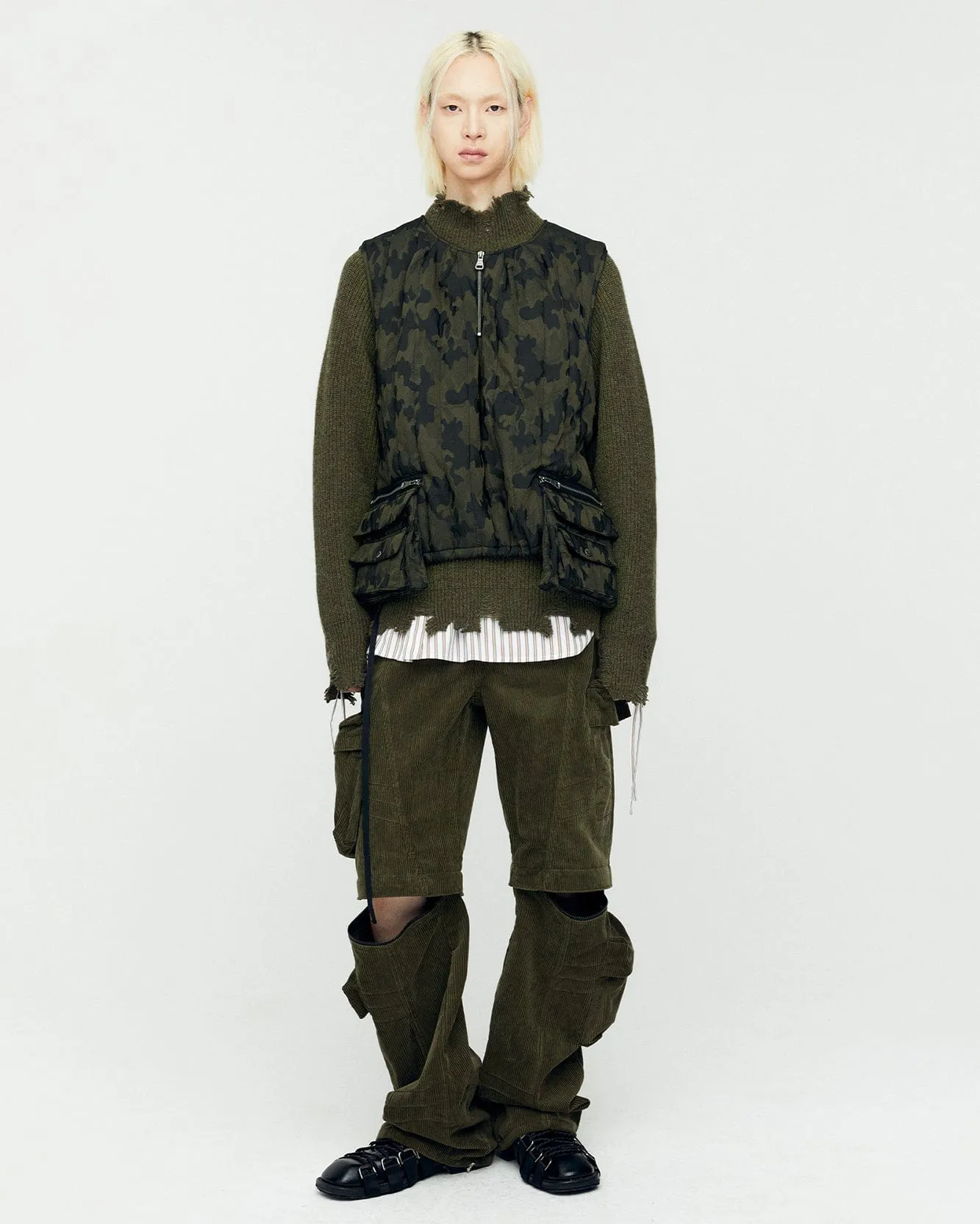 MILANO CORDUROY CARGO PANTS apa751m(KHAKI) sold by Andersson Bell product image thumbnail 4