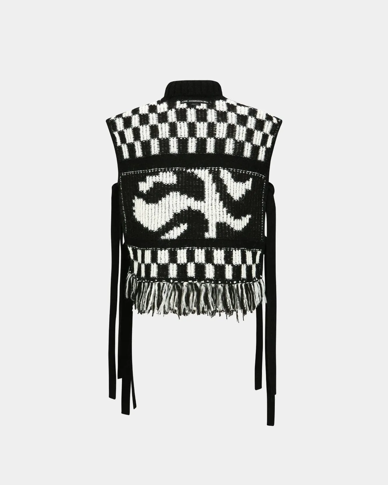 WAVE SLIT VEST atb1167m(BLACK/WHITE) sold by Andersson Bell product image thumbnail 4