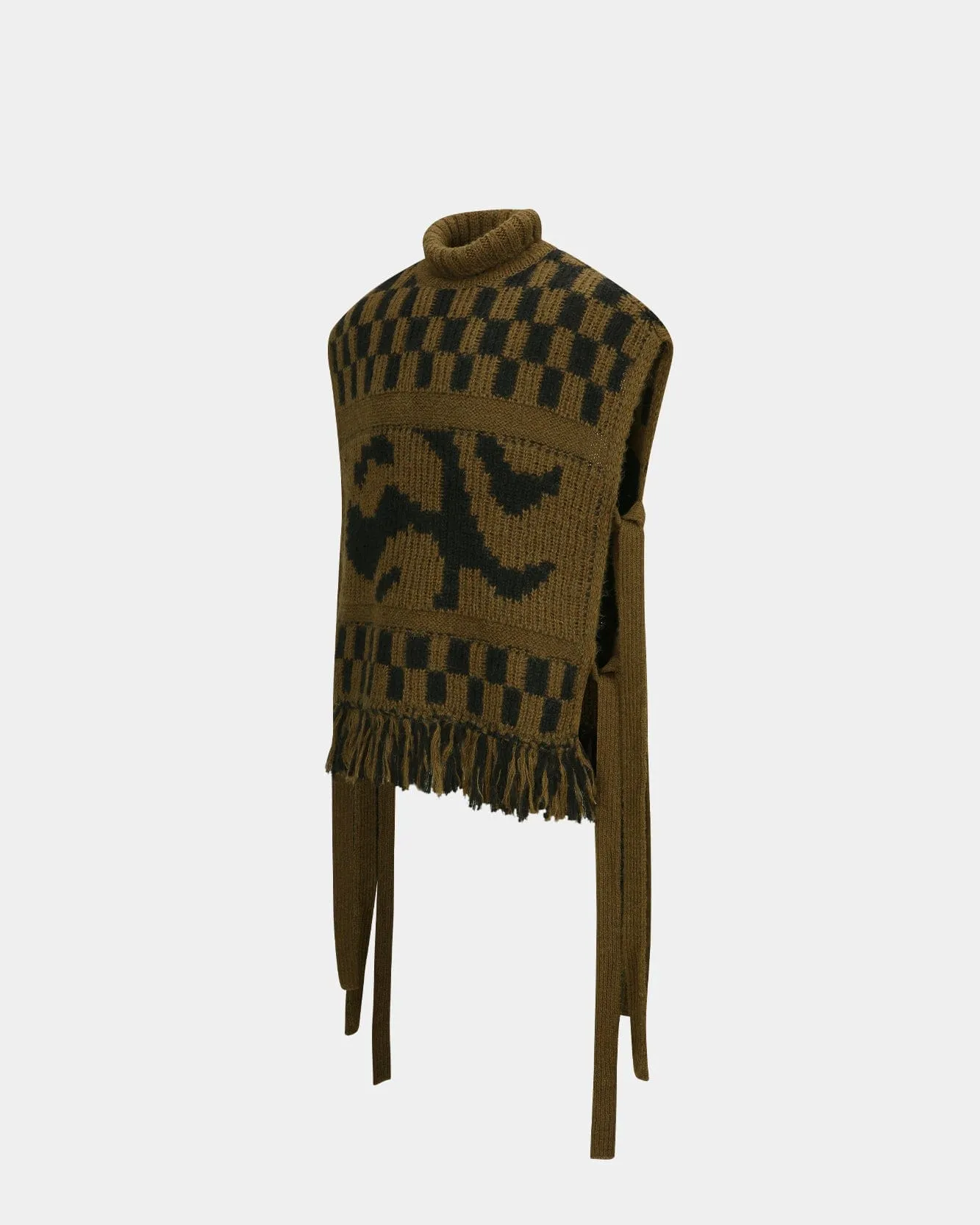 WAVE SLIT VEST atb1166m(BROWN/BLACK) sold by Andersson Bell product image thumbnail 3