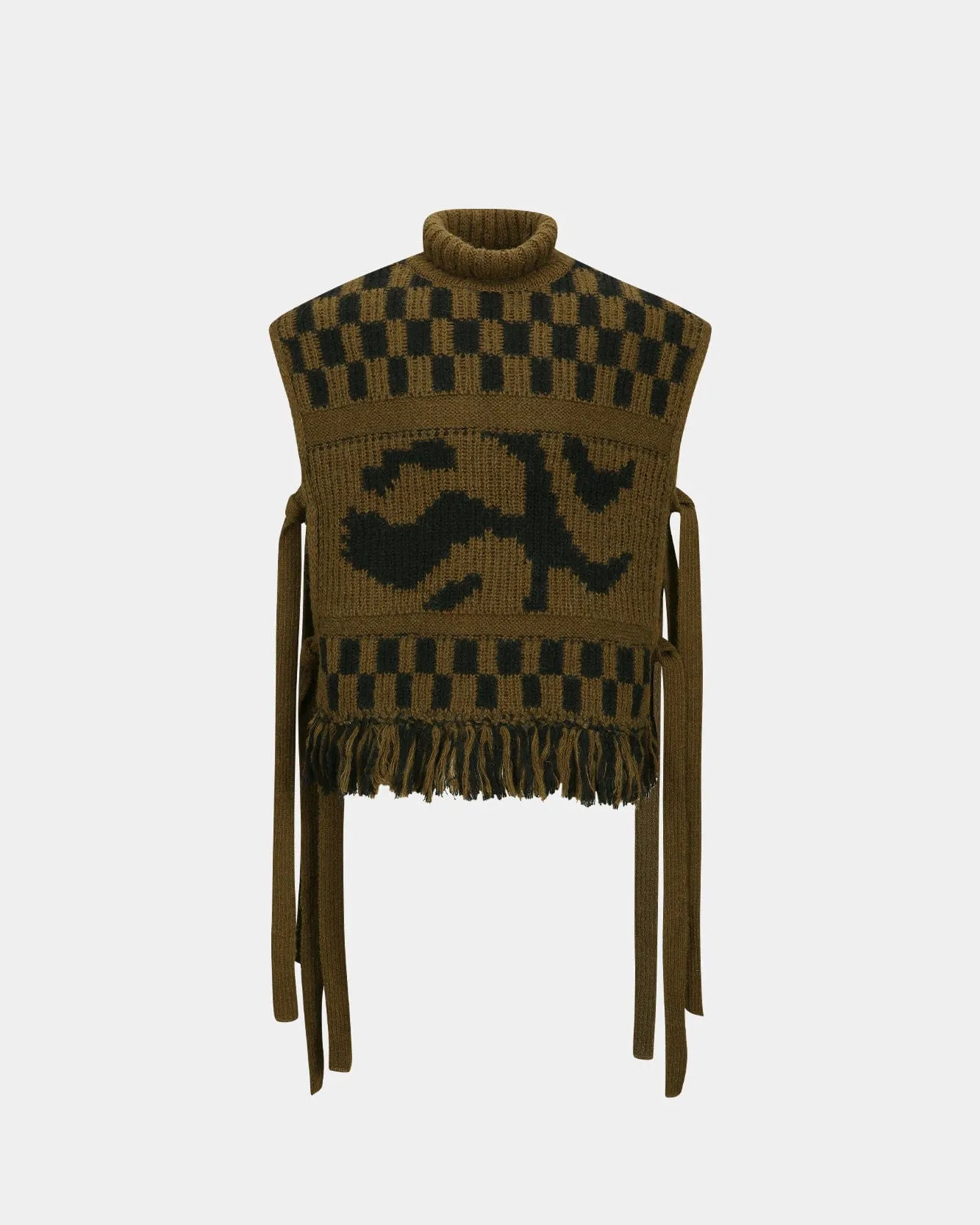WAVE SLIT VEST atb1166m(BROWN/BLACK) sold by Andersson Bell product image thumbnail 2