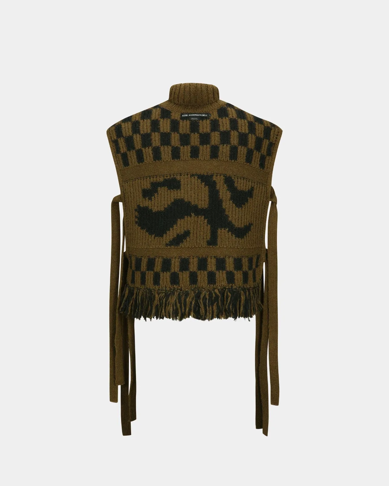 WAVE SLIT VEST atb1166m(BROWN/BLACK) sold by Andersson Bell product image thumbnail 4