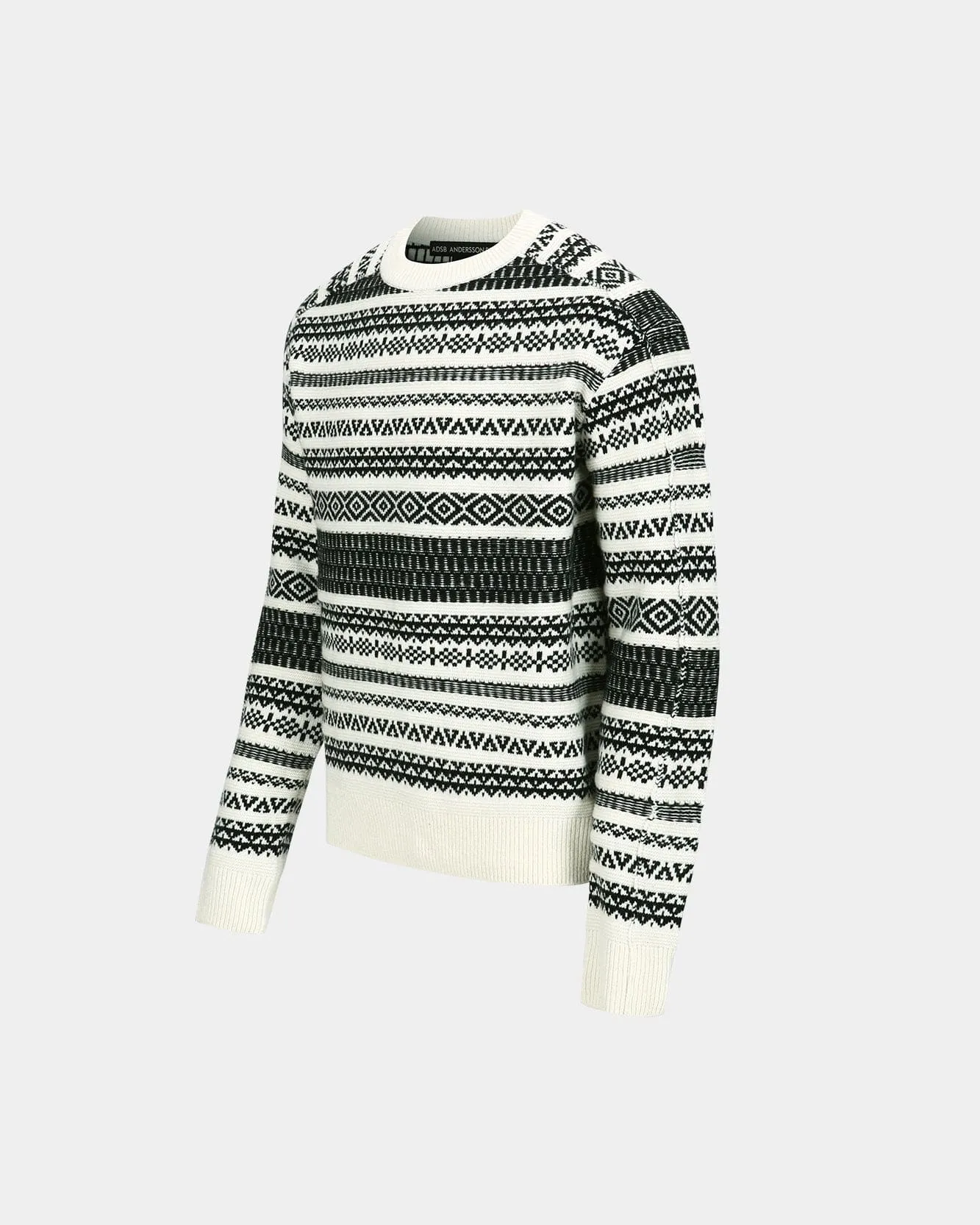 NORDIC CREW-NECK SWEATER atb1162m(ECRU) sold by Andersson Bell product image thumbnail 3