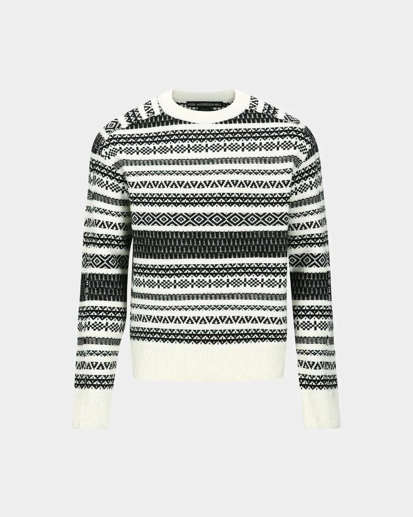 NORDIC CREW-NECK SWEATER atb1162m(ECRU) sold by Andersson Bell product image thumbnail 2