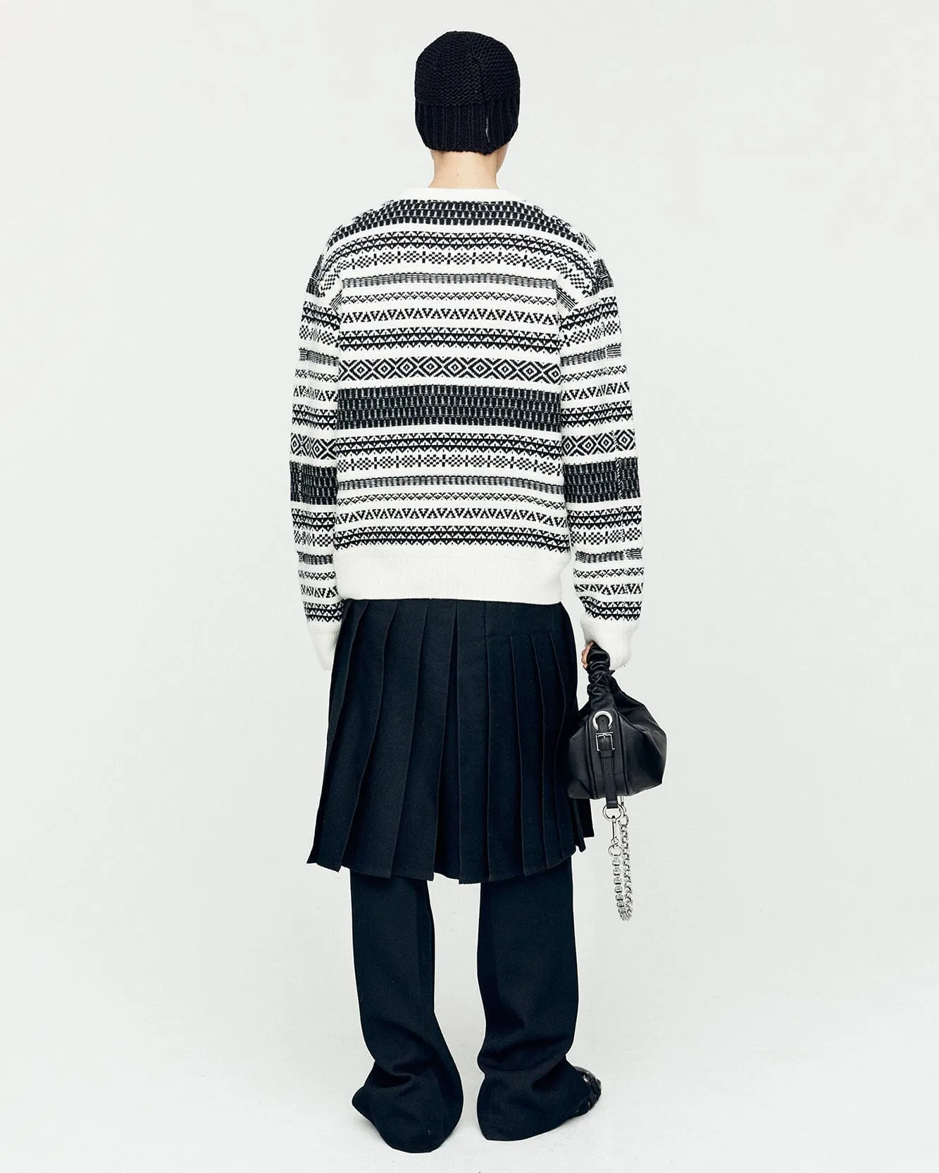 NORDIC CREW-NECK SWEATER atb1162m(ECRU) sold by Andersson Bell product image thumbnail 5