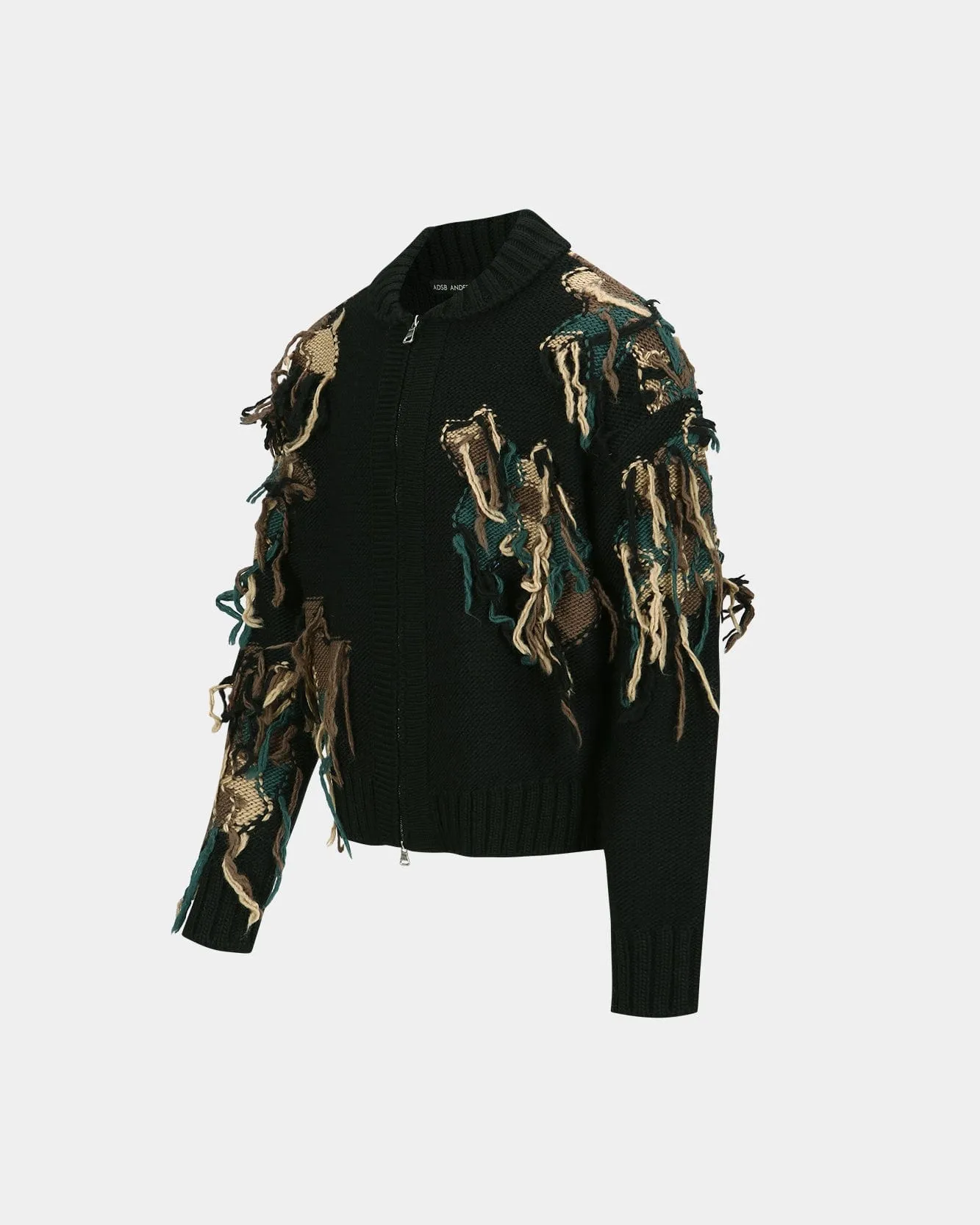 NEW CAMOUFLAGE ZIP-UP CARDIGAN atb1153m(BLACK) sold by Andersson Bell product image thumbnail 3
