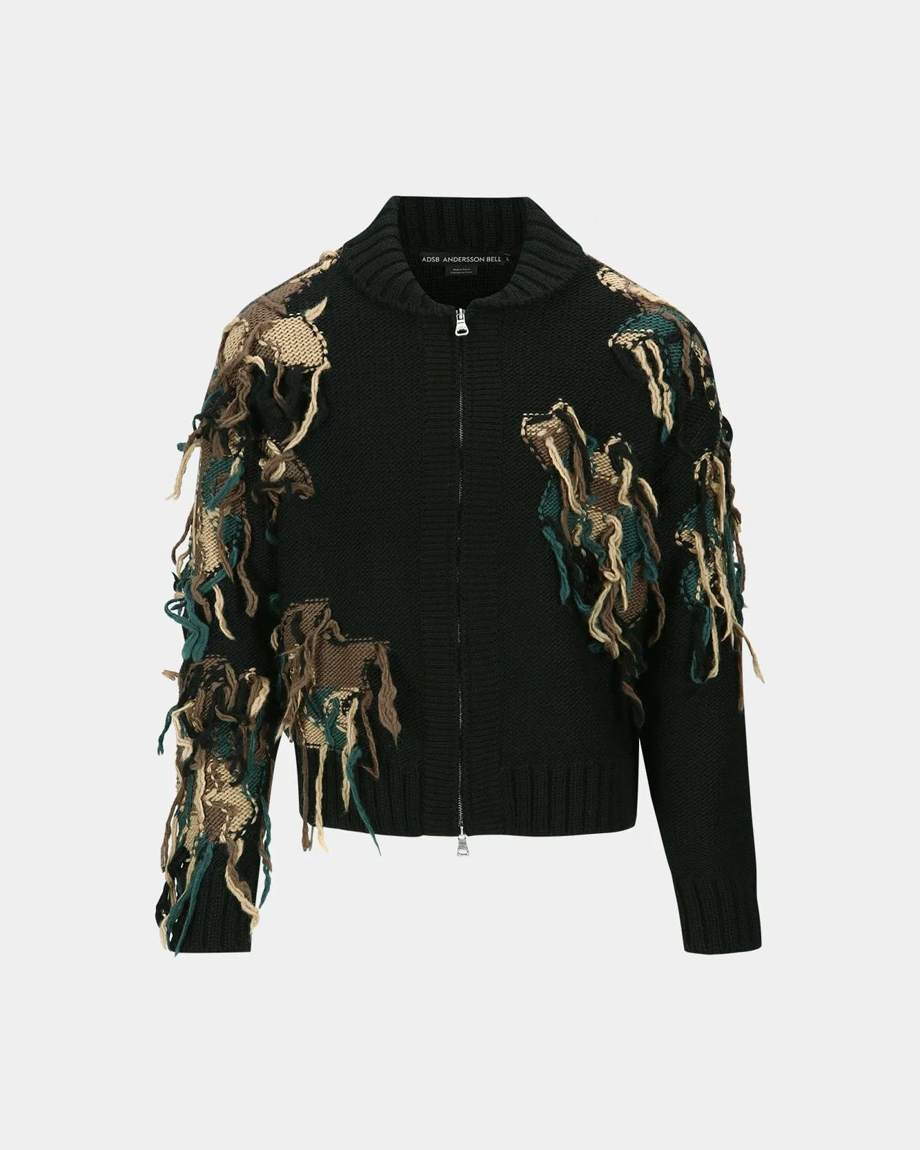 NEW CAMOUFLAGE ZIP-UP CARDIGAN atb1153m(BLACK) sold by Andersson Bell product image thumbnail 2