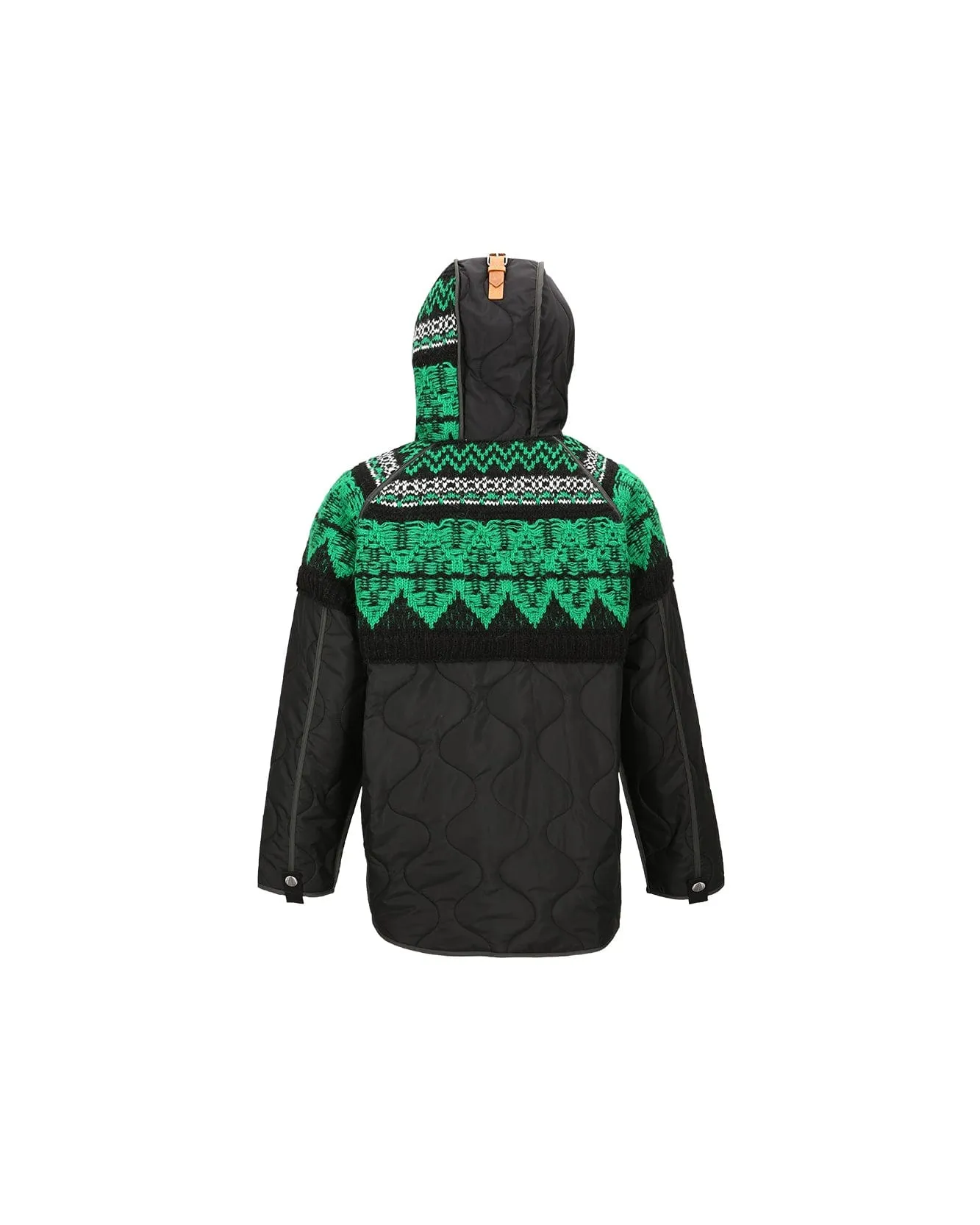 UNISEX NORDIC KNIT PATCH QUILTED PARKA awa555u(BLACK) sold by Andersson Bell product image thumbnail 4