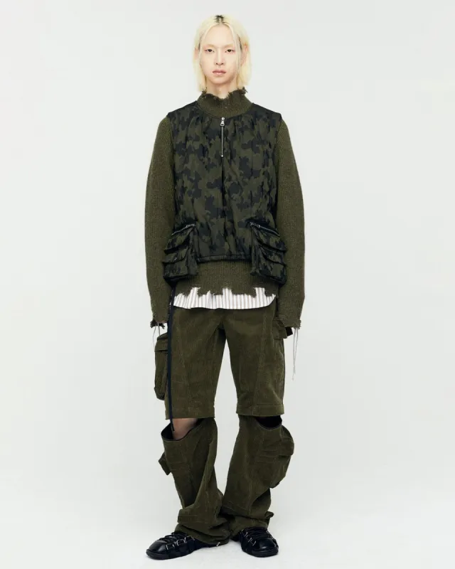 CAMOUFLAGE PADDED TURTLE VEST awa643m(GREEN) sold by Andersson Bell
