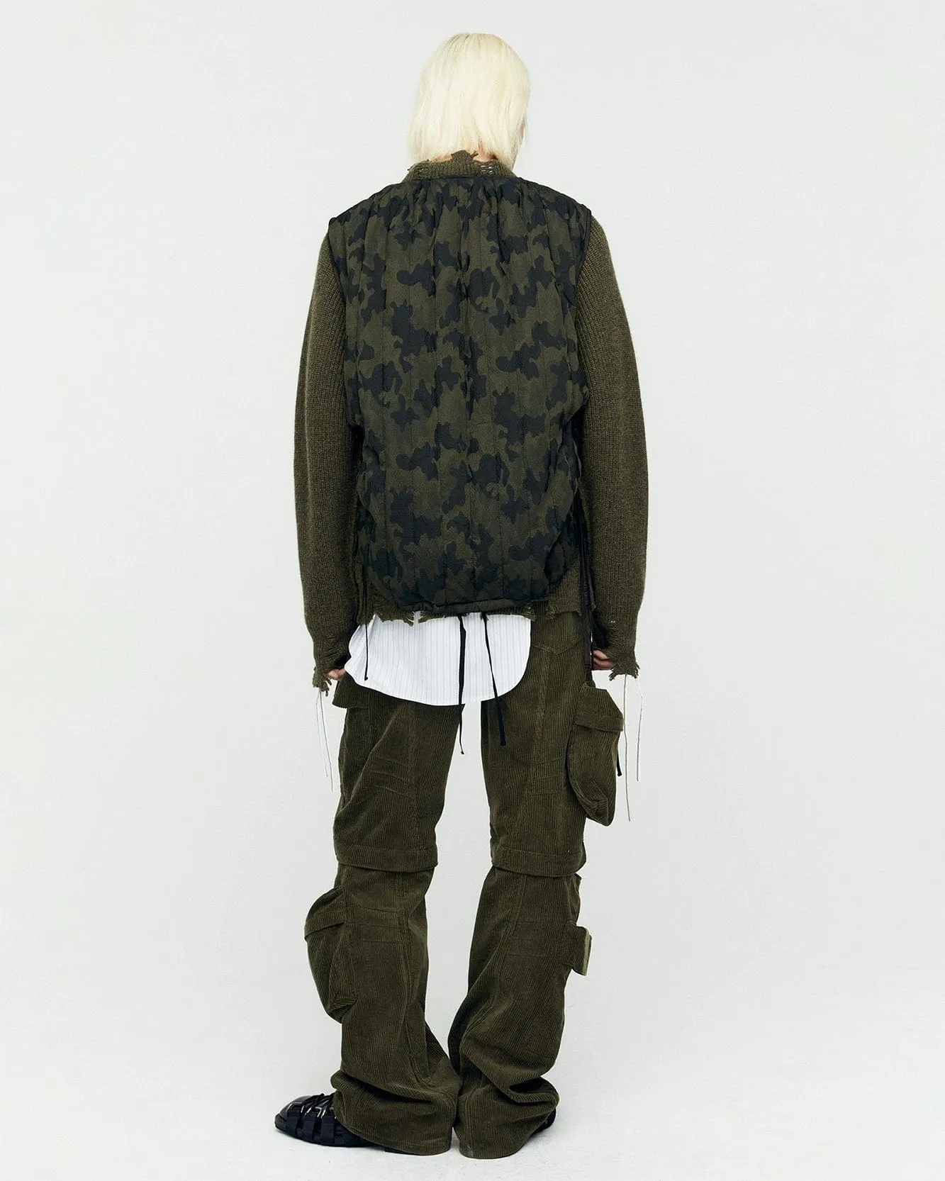 CAMOUFLAGE PADDED TURTLE VEST awa643m(GREEN) sold by Andersson Bell product image thumbnail 5