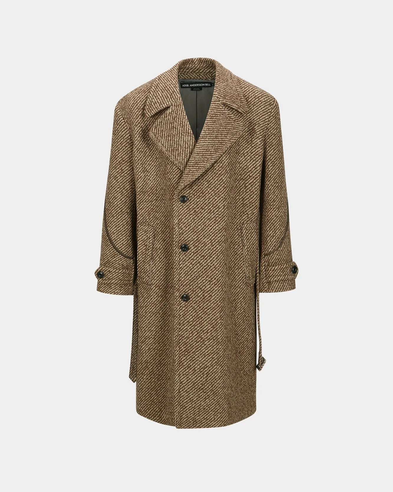 ROVY DOUBLE BREASTED BIG TWILL COAT awa639m(BROWN) sold by Andersson Bell product image thumbnail 2