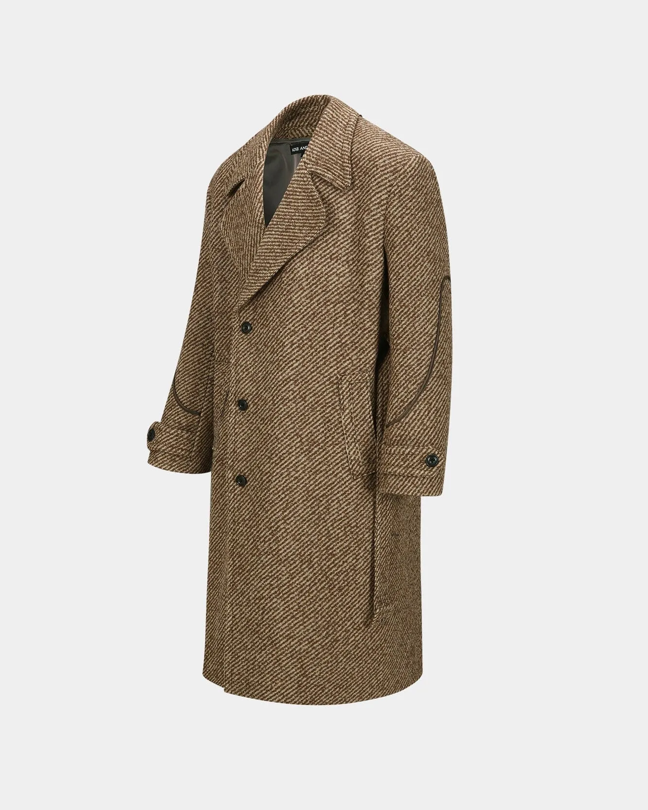 ROVY DOUBLE BREASTED BIG TWILL COAT awa639m(BROWN) sold by Andersson Bell product image thumbnail 3
