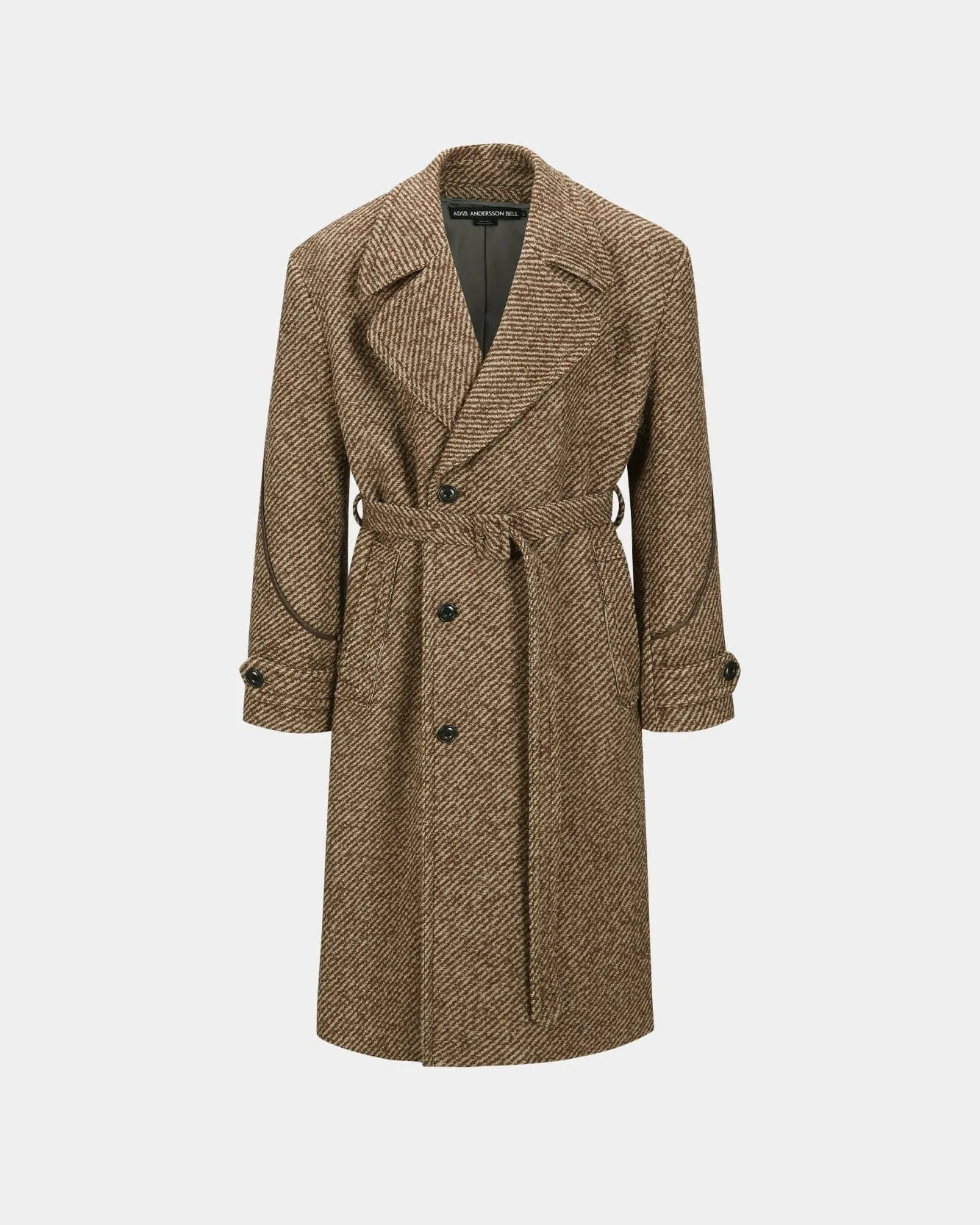 ROVY DOUBLE BREASTED BIG TWILL COAT awa639m(BROWN) sold by Andersson Bell product image thumbnail 5