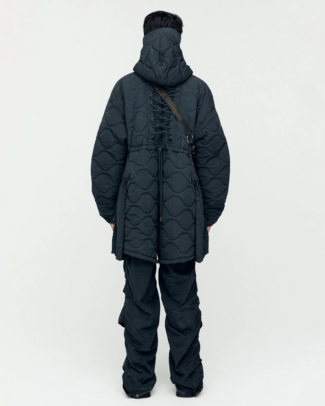 LACE-UP FISHTAIL PARKA awa638m(ASPHALT) sold by Andersson Bell product image thumbnail 5
