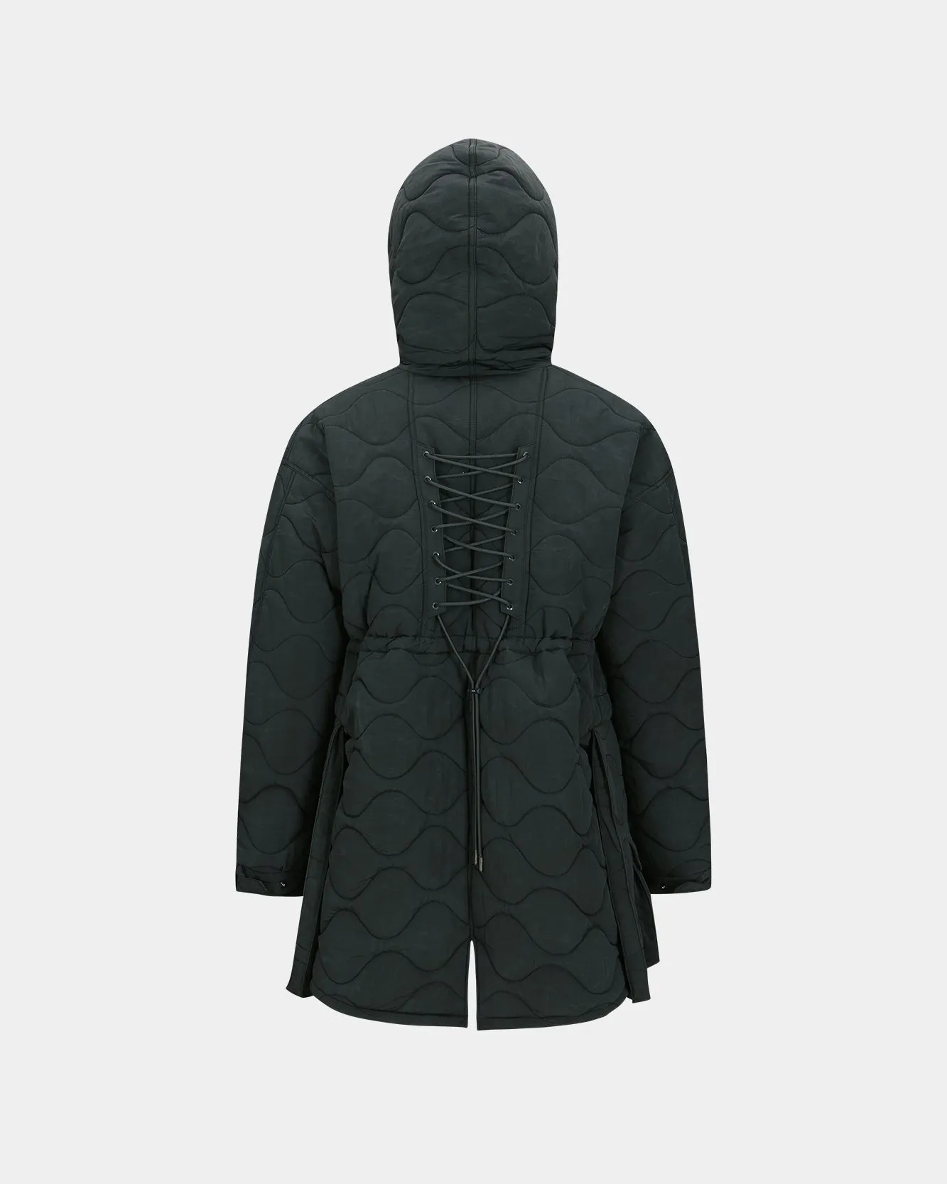 LACE-UP FISHTAIL PARKA awa638m(ASPHALT) sold by Andersson Bell product image thumbnail 4