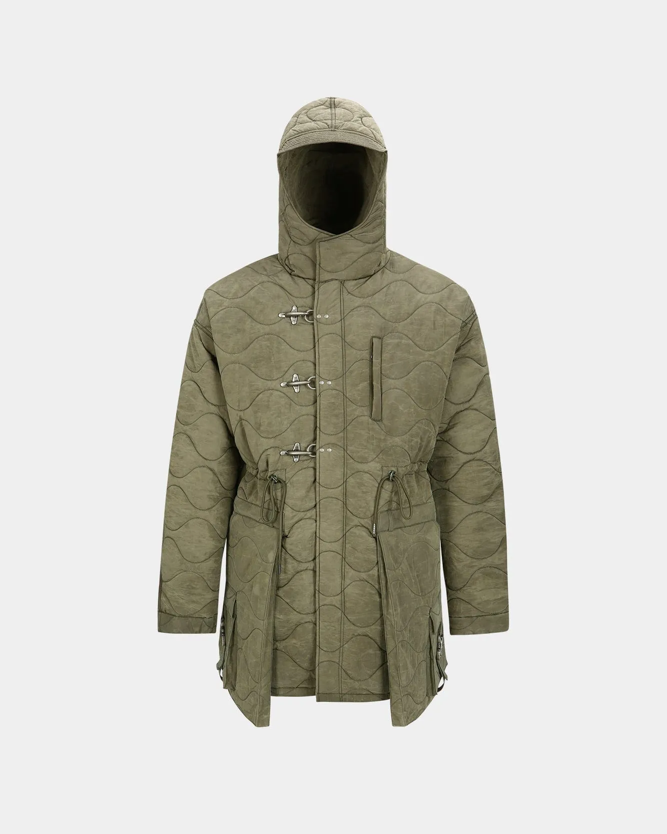 LACE-UP FISHTAIL PARKA awa638m(KHAKI) sold by Andersson Bell product image thumbnail 2