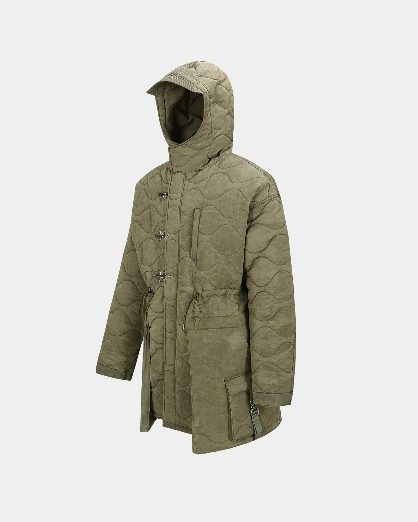 LACE-UP FISHTAIL PARKA awa638m(KHAKI) sold by Andersson Bell product image thumbnail 3