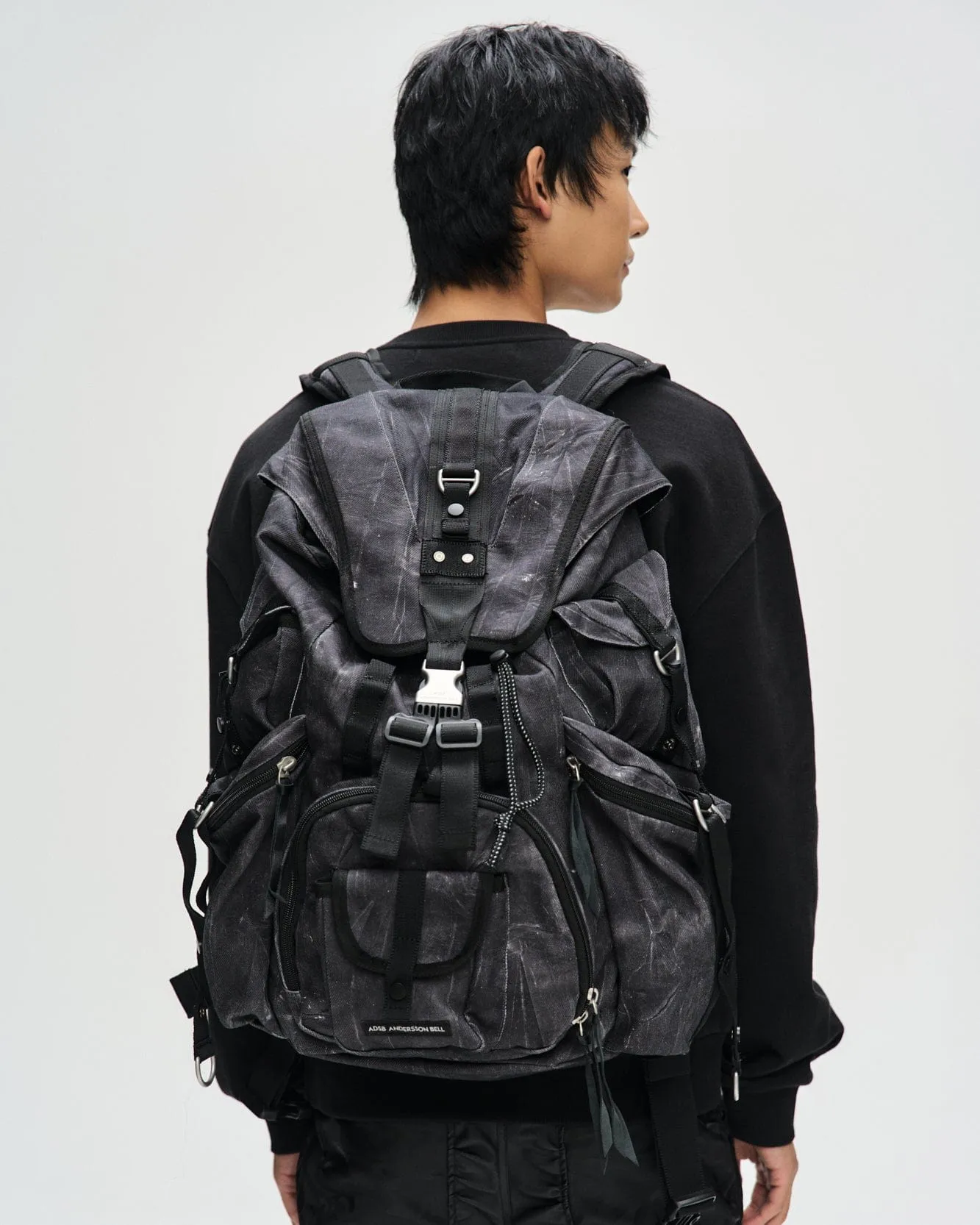 UNISEX DENIM BERLIN BACKPACK aaa442u(BLACK DENIM) sold by Andersson Bell product image thumbnail 2