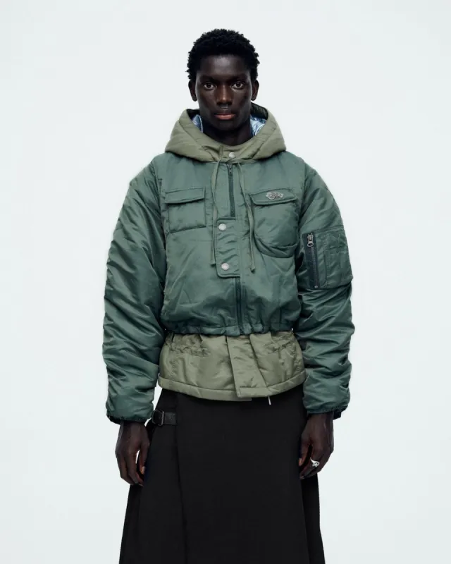 HAYDEN VEST LAYERED PADDED JACKET awa618w(KHAKI) made by Andersson Bell