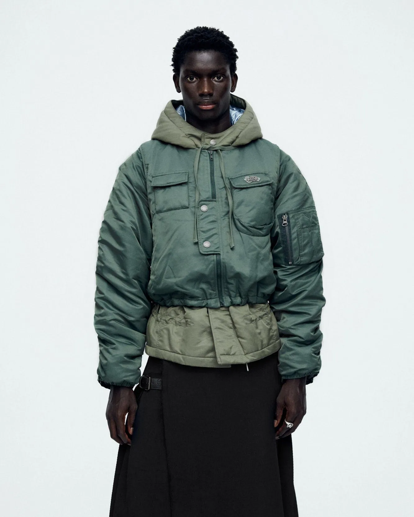 HAYDEN VEST LAYERED PADDED JACKET awa618w(KHAKI) sold by Andersson Bell