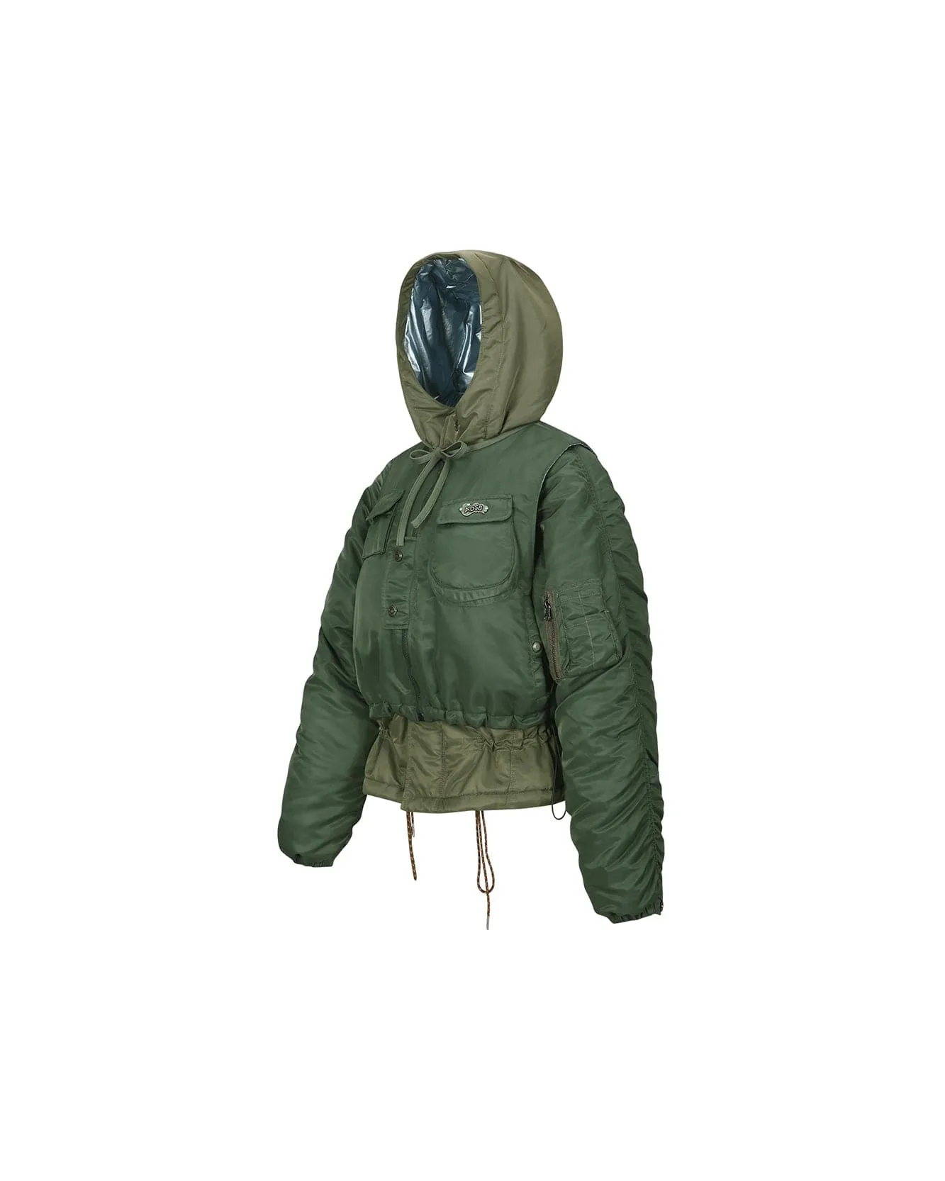HAYDEN VEST LAYERED PADDED JACKET awa618w(KHAKI) sold by Andersson Bell product image thumbnail 3