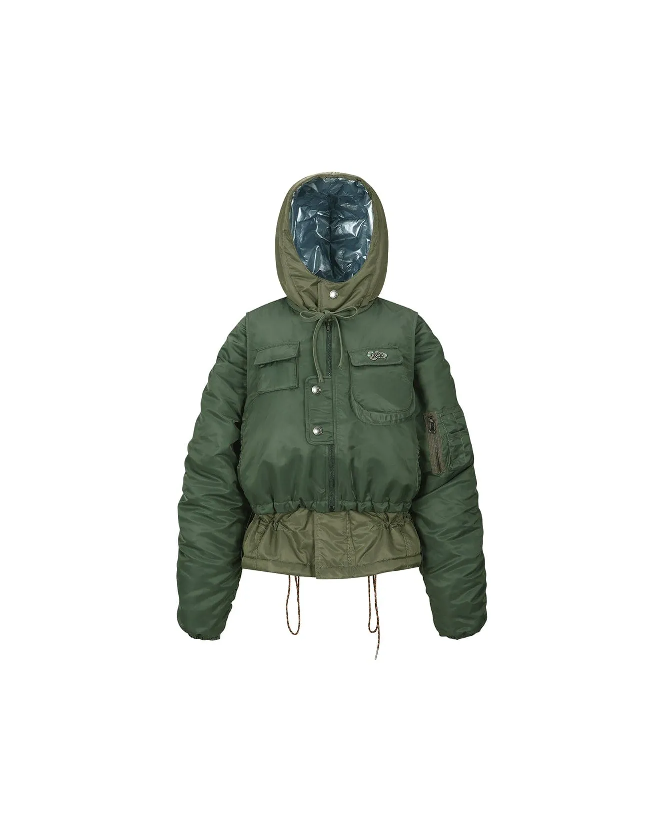 HAYDEN VEST LAYERED PADDED JACKET awa618w(KHAKI) sold by Andersson Bell product image thumbnail 2