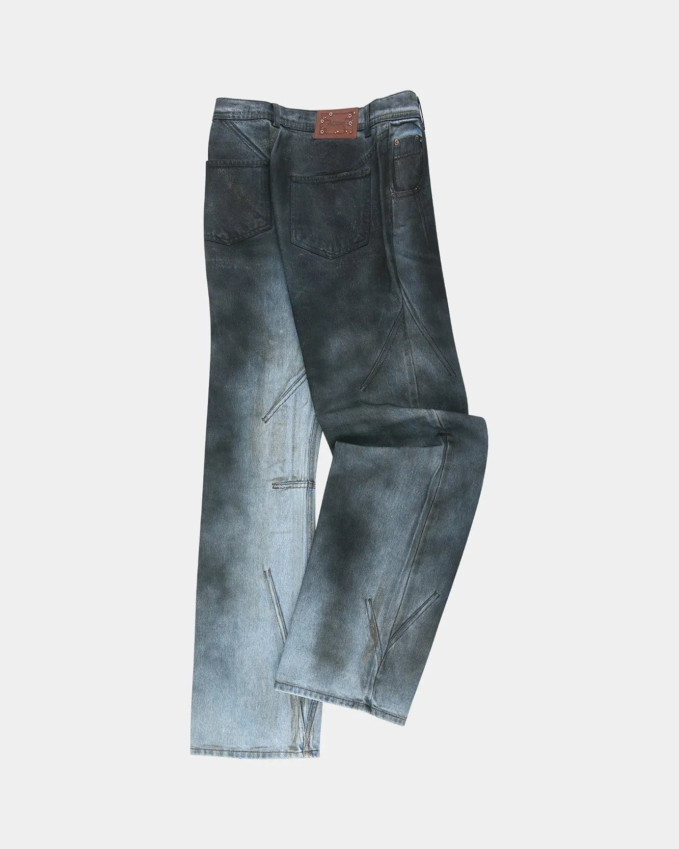 DIRTY SPRAY WASHED WIDE LEG JEANS apa815m(L.BLUE) sold by Andersson Bell product image thumbnail 3