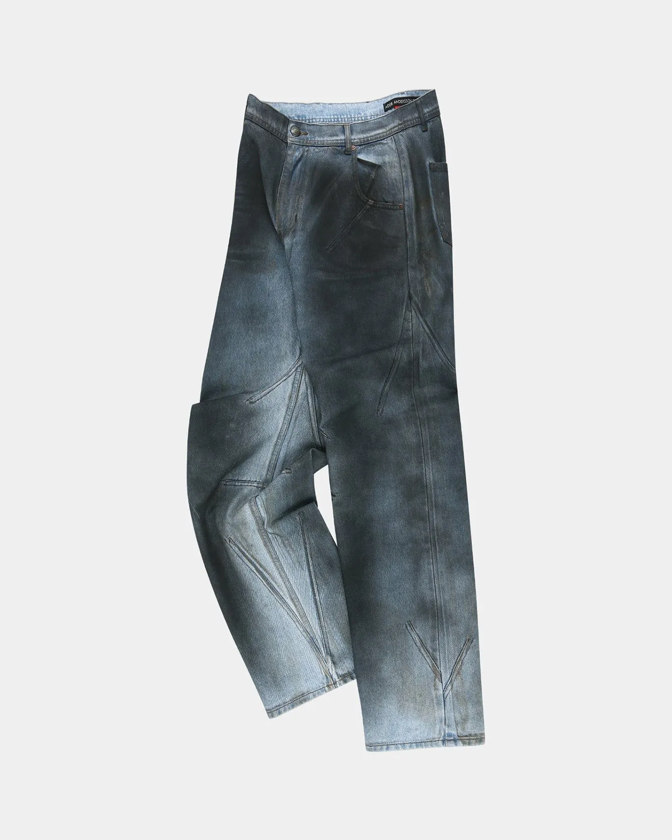 DIRTY SPRAY WASHED WIDE LEG JEANS apa815m(L.BLUE) sold by Andersson Bell product image thumbnail 2