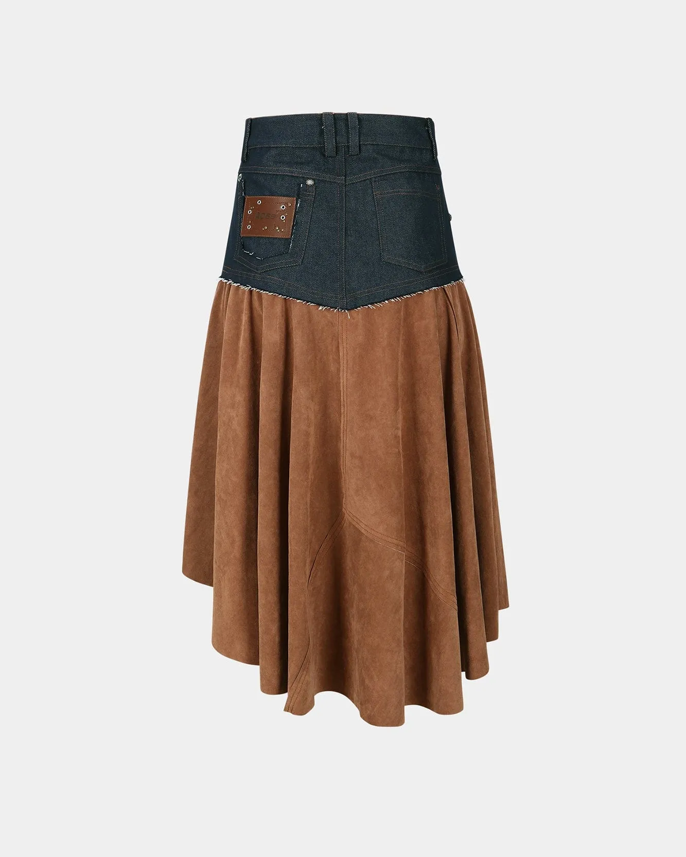 INDIGO FAUX SUEDE FAIRY SKIRT apa801w(BROWN) sold by Andersson Bell product image thumbnail 4