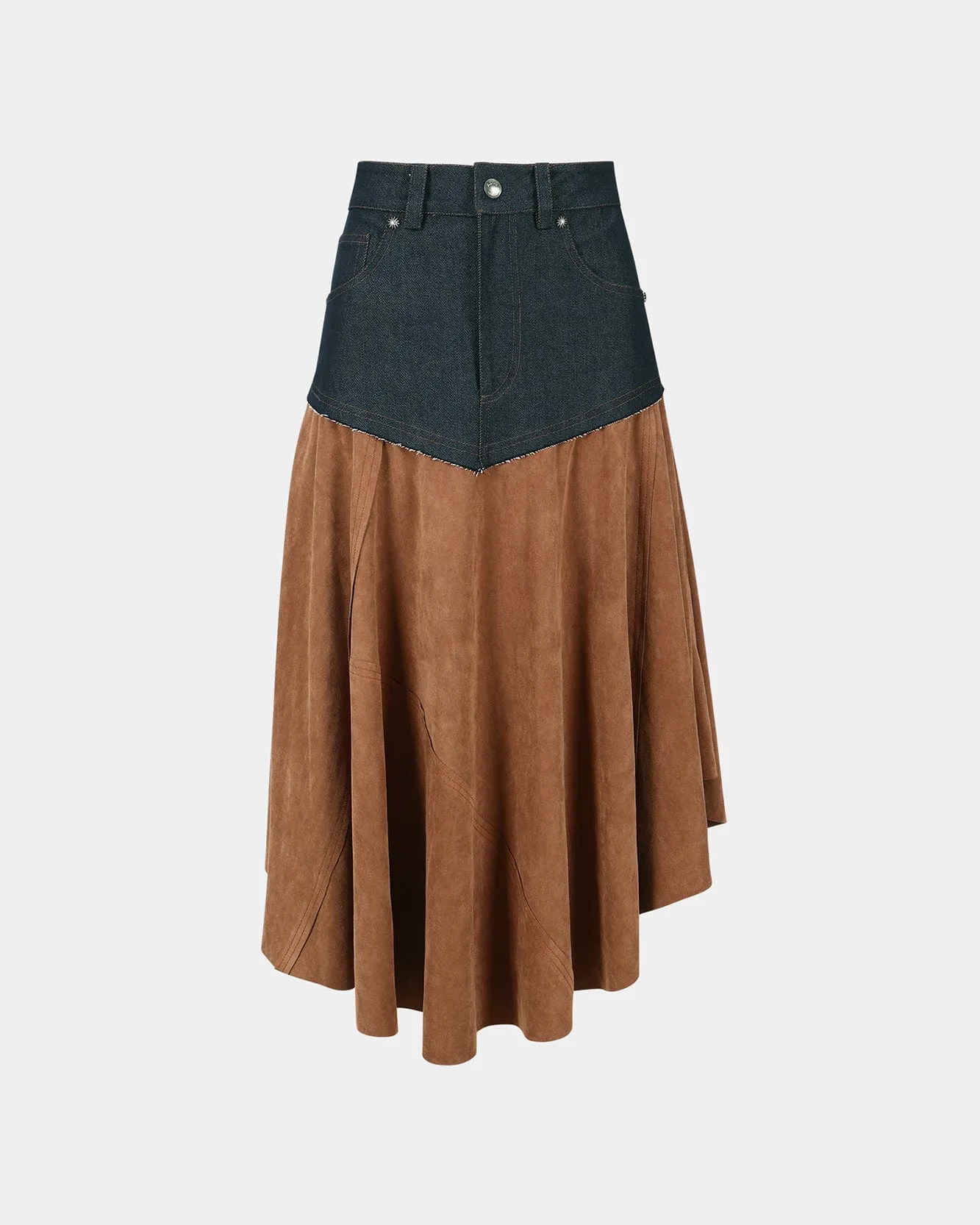 INDIGO FAUX SUEDE FAIRY SKIRT apa801w(BROWN) sold by Andersson Bell product image thumbnail 2