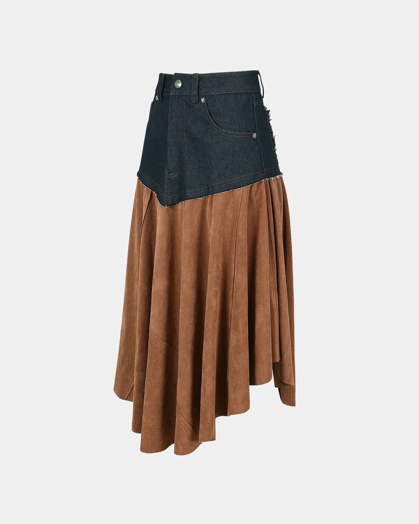 INDIGO FAUX SUEDE FAIRY SKIRT apa801w(BROWN) sold by Andersson Bell product image thumbnail 3