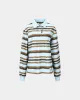 HAIR BRAID STRIPE COLLAR T-SHIRT atb1264w(BLUE) sold by Andersson Bell