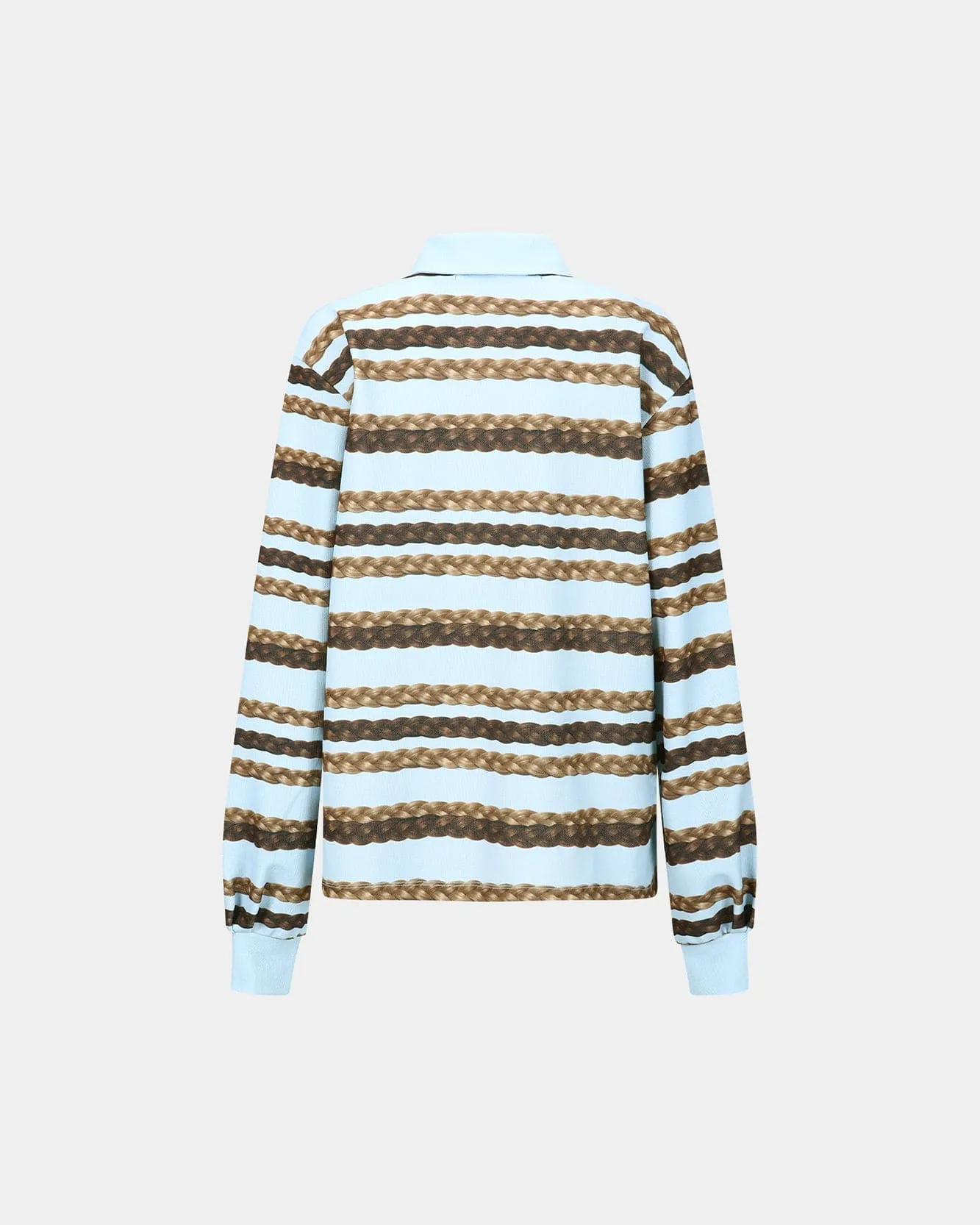 HAIR BRAID STRIPE COLLAR T-SHIRT atb1264w(BLUE) sold by Andersson Bell product image thumbnail 4