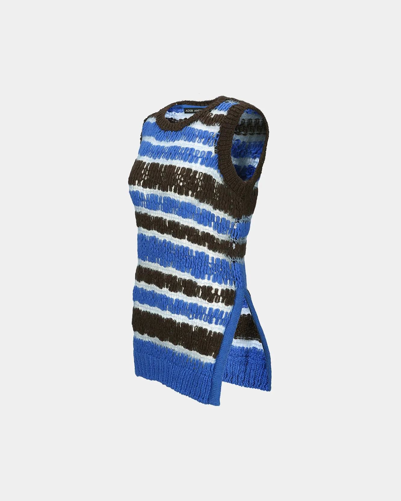 NET STRIPE SLEEVELESS KNIT TOP atb1319w(BLUE) sold by Andersson Bell product image thumbnail 3