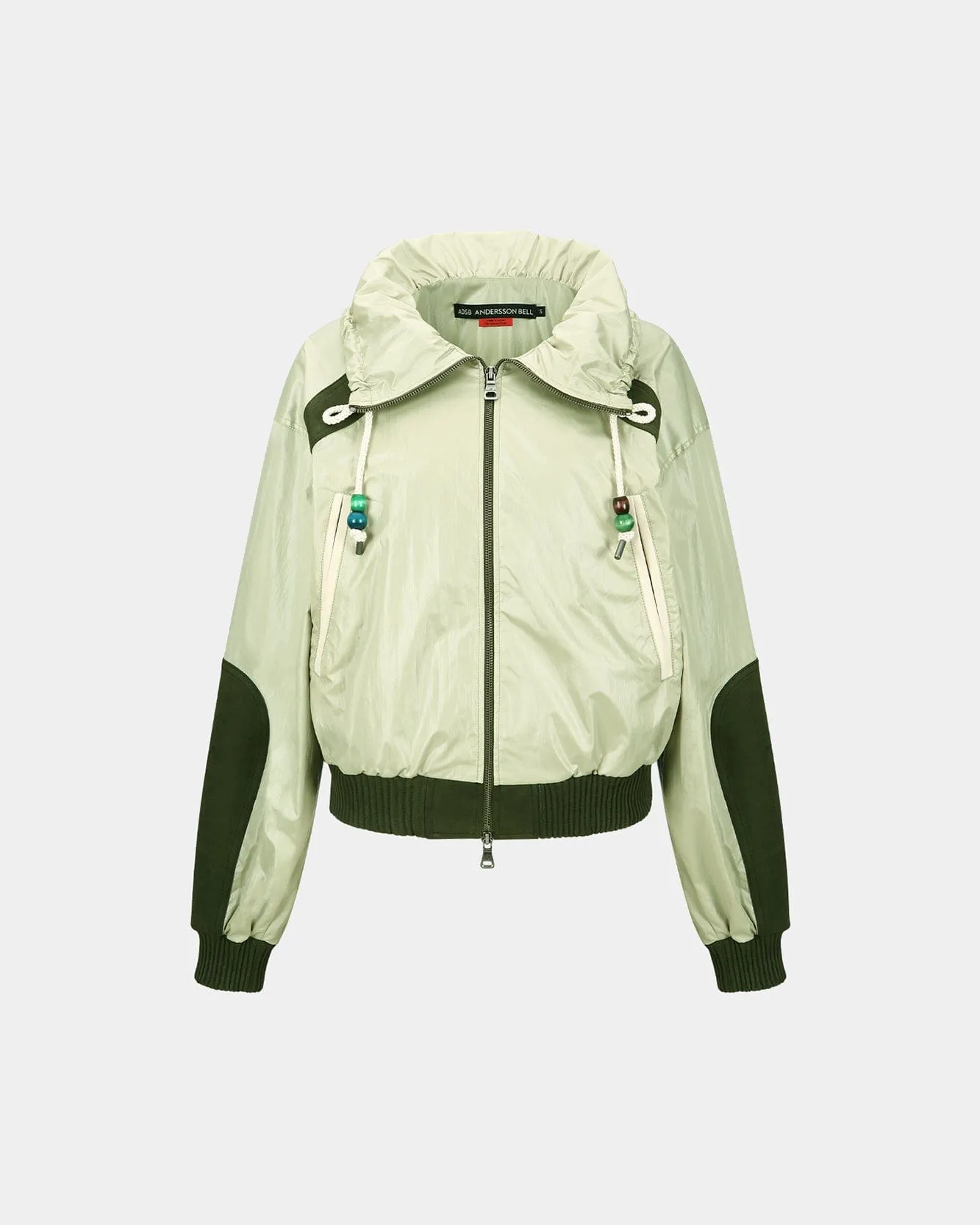 SADIE COLOR BLOCK BOMBER JACKET awa686w(GREEN) sold by Andersson Bell product image thumbnail 2