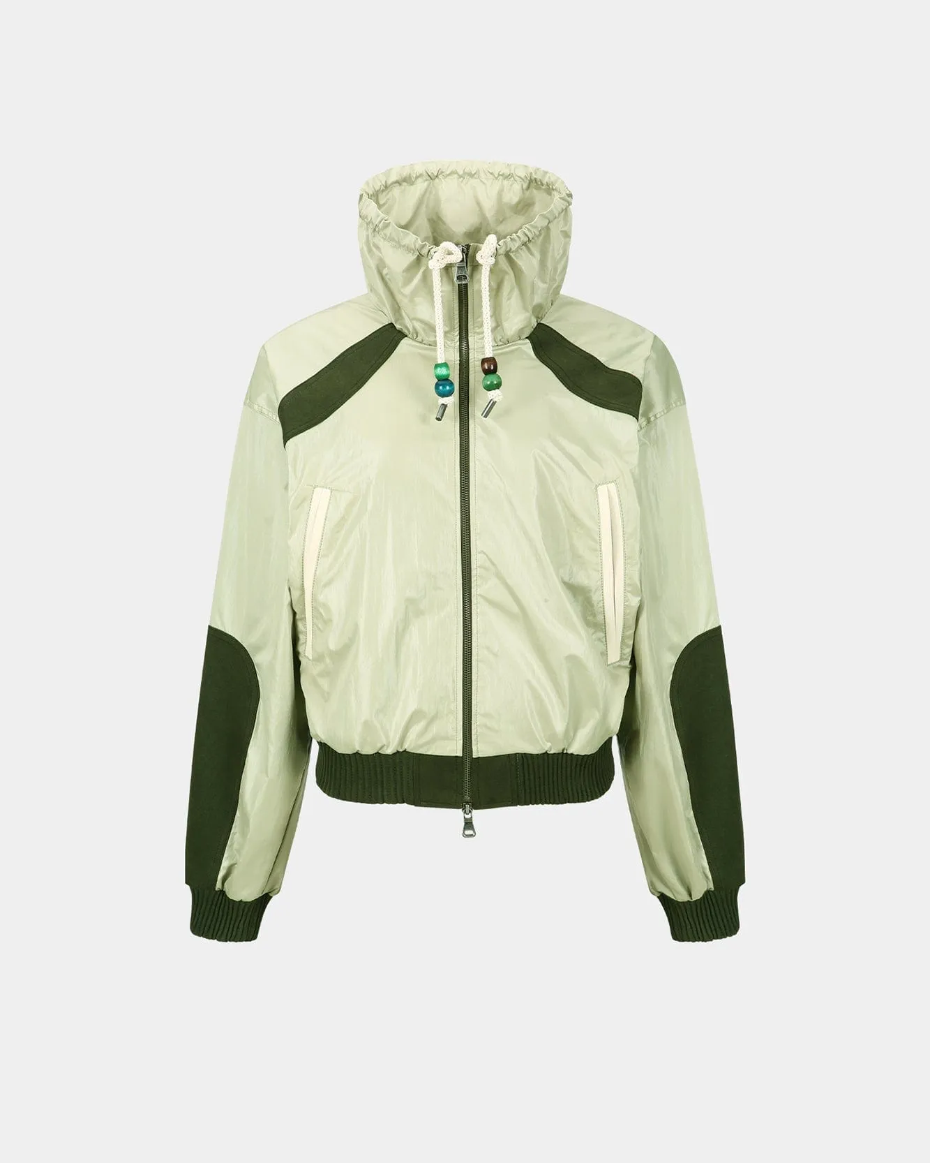 SADIE COLOR BLOCK BOMBER JACKET awa686w(GREEN) sold by Andersson Bell product image thumbnail 5