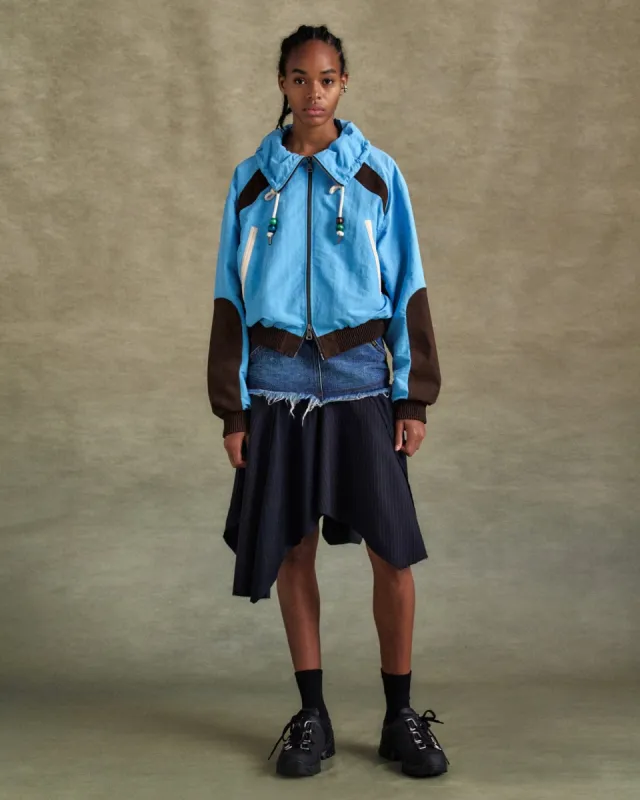 SADIE COLOR BLOCK BOMBER JACKET awa685w(SKY BLUE) made by Andersson Bell