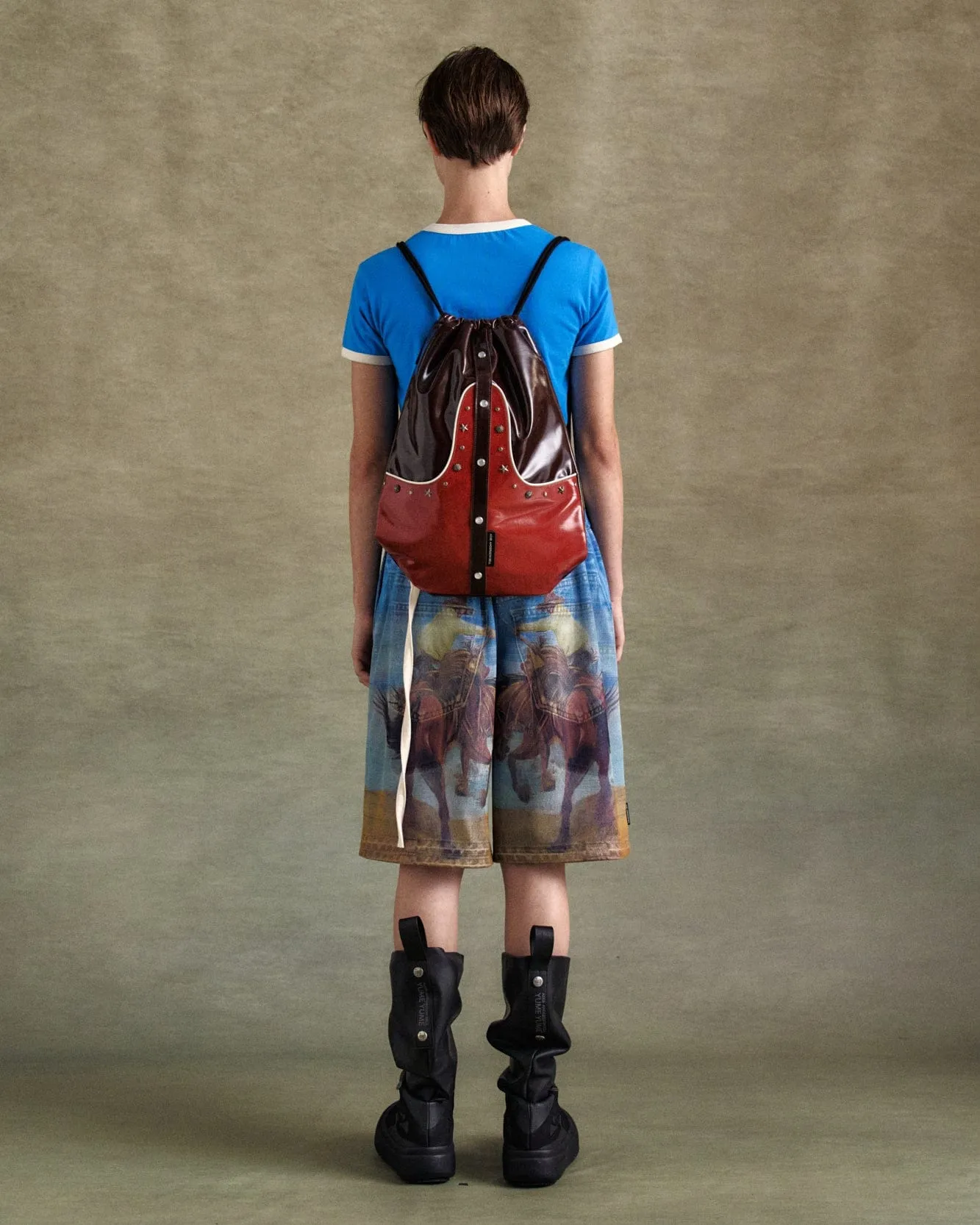 WESTERN DRAWSTRING BAG aaa459u(BROWN) sold by Andersson Bell product image thumbnail 5