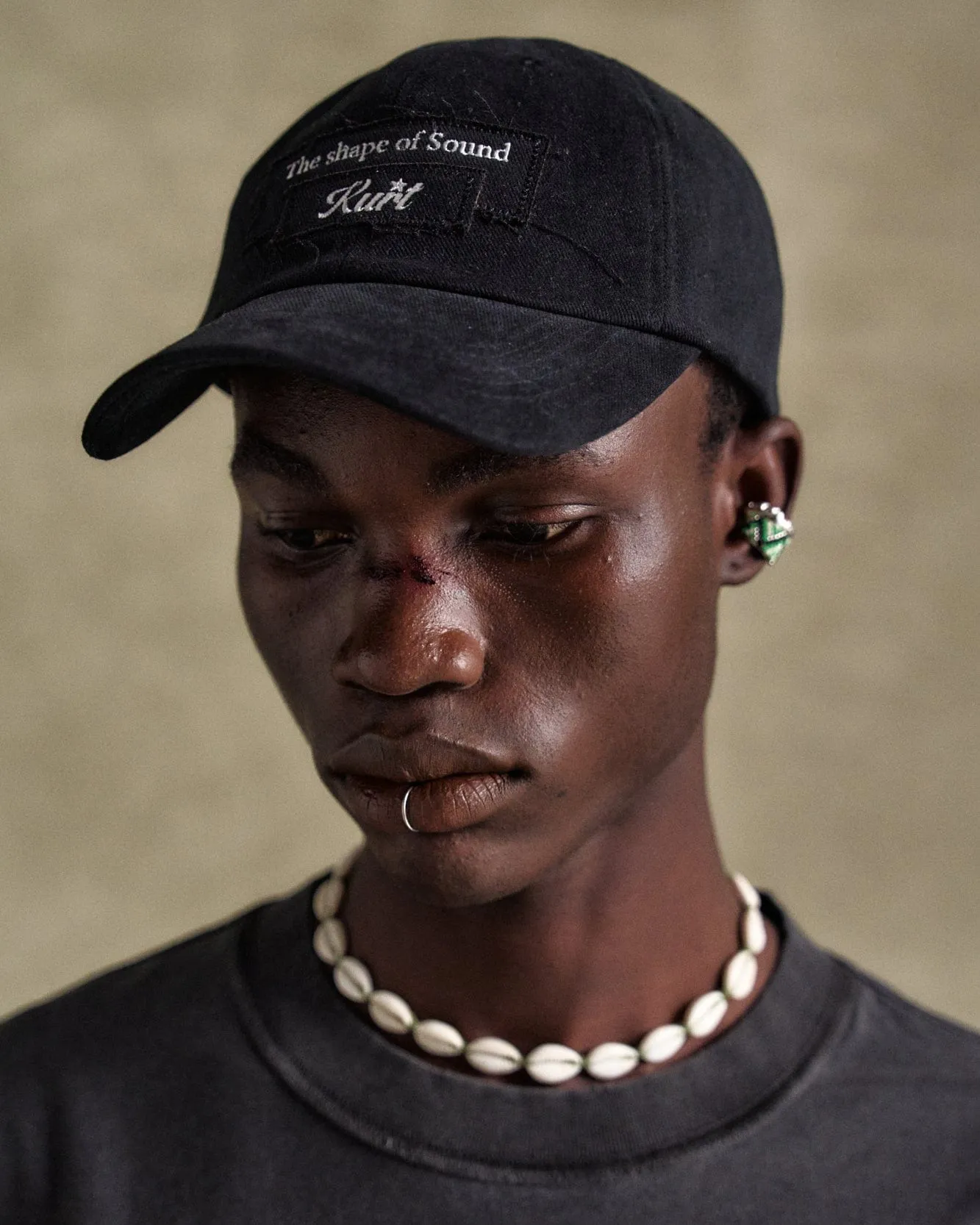 UNISEX DOUBLE PATCH CAP aaa441u(BLACK) sold by Andersson Bell