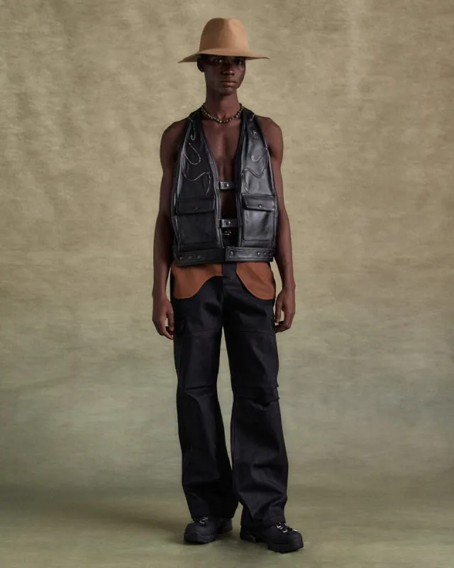 INSIDE OUT CARGO PANTS apa785m(BLACK) made by Andersson Bell